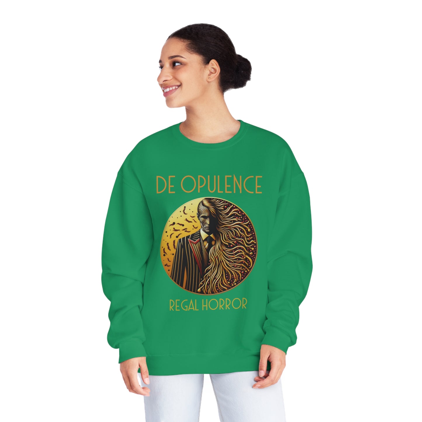 Unisex NuBlend® Crewneck Sweatshirt De Opulence by Noir Wolf the style of grace
