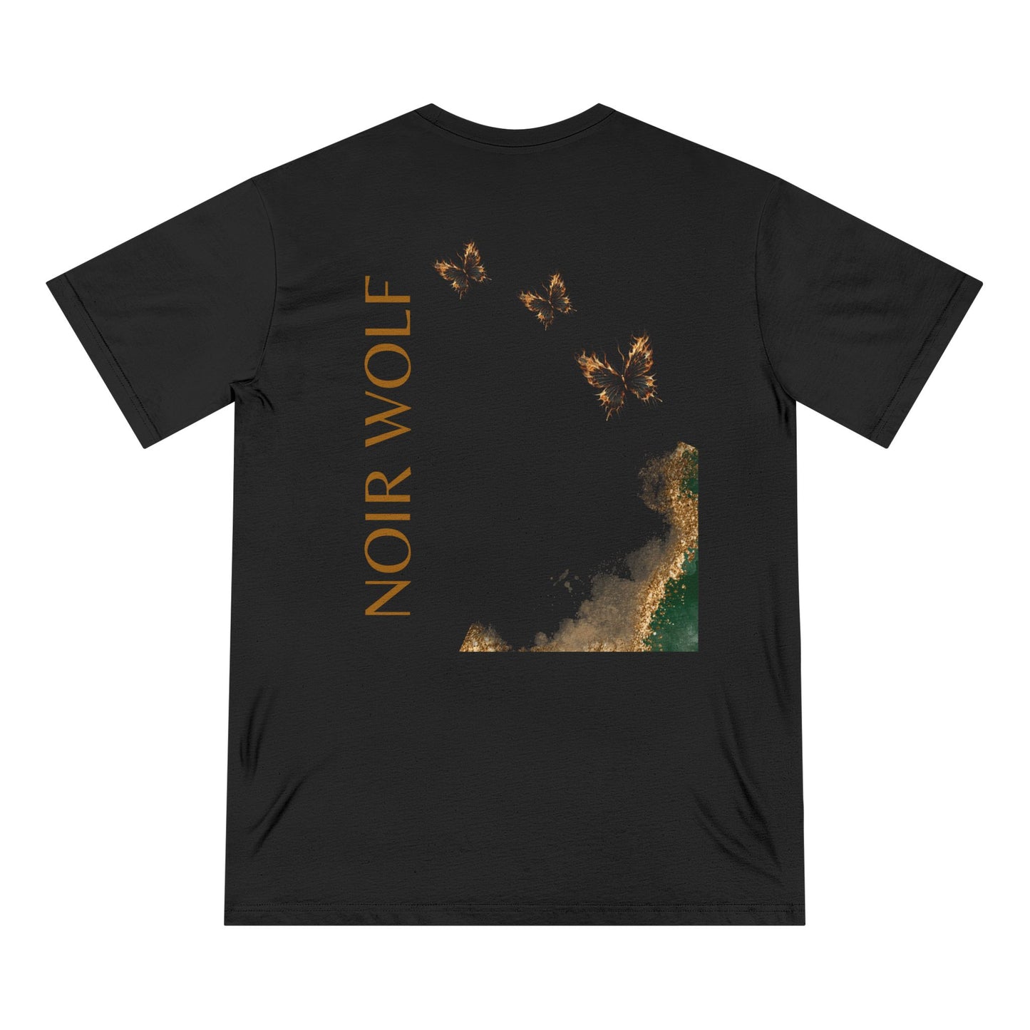 Stylish Organic T-Shirt with 'De Opulence' and 'Noir Wolf' Designs - Perfect for Bold Fashion Statements