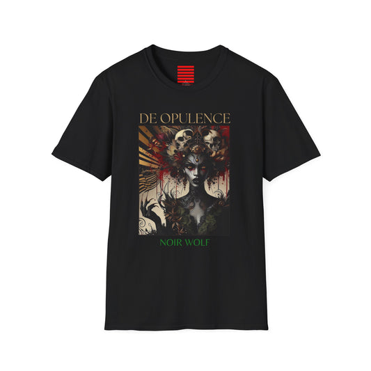 Unisex Softstyle T-Shirt - Noir Wolf & Dragon Design, Artistic Statement Tee