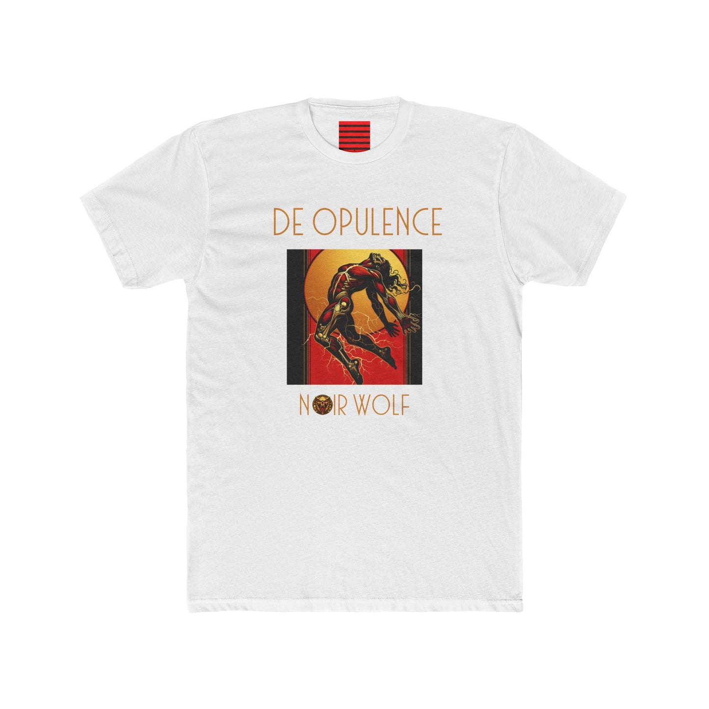 Unisex Cotton Crew Tee De Opulence by Noir Wolf Solid White