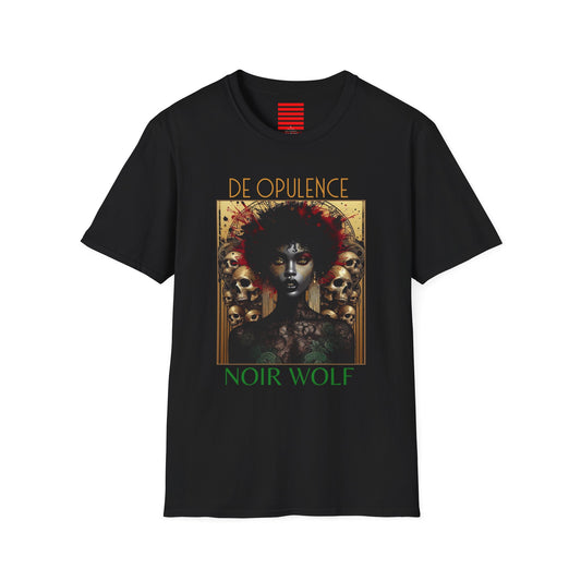 Noir Wolf Unisex Softstyle T-Shirt - Artistic Graphic Tee for Bold Statement | Perfect for Festivals & Everyday Wear