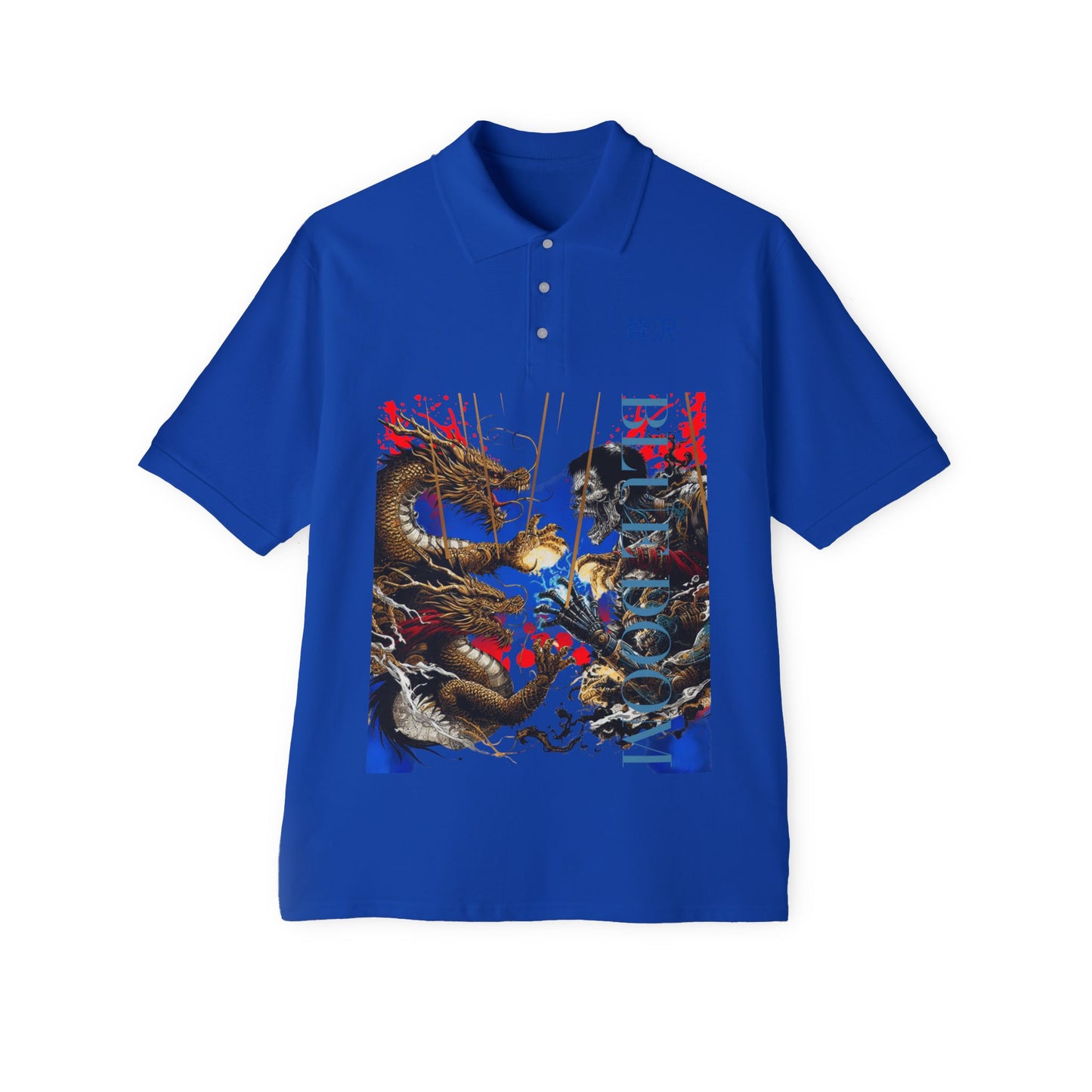 Men's Piqué Polo Blue Doom