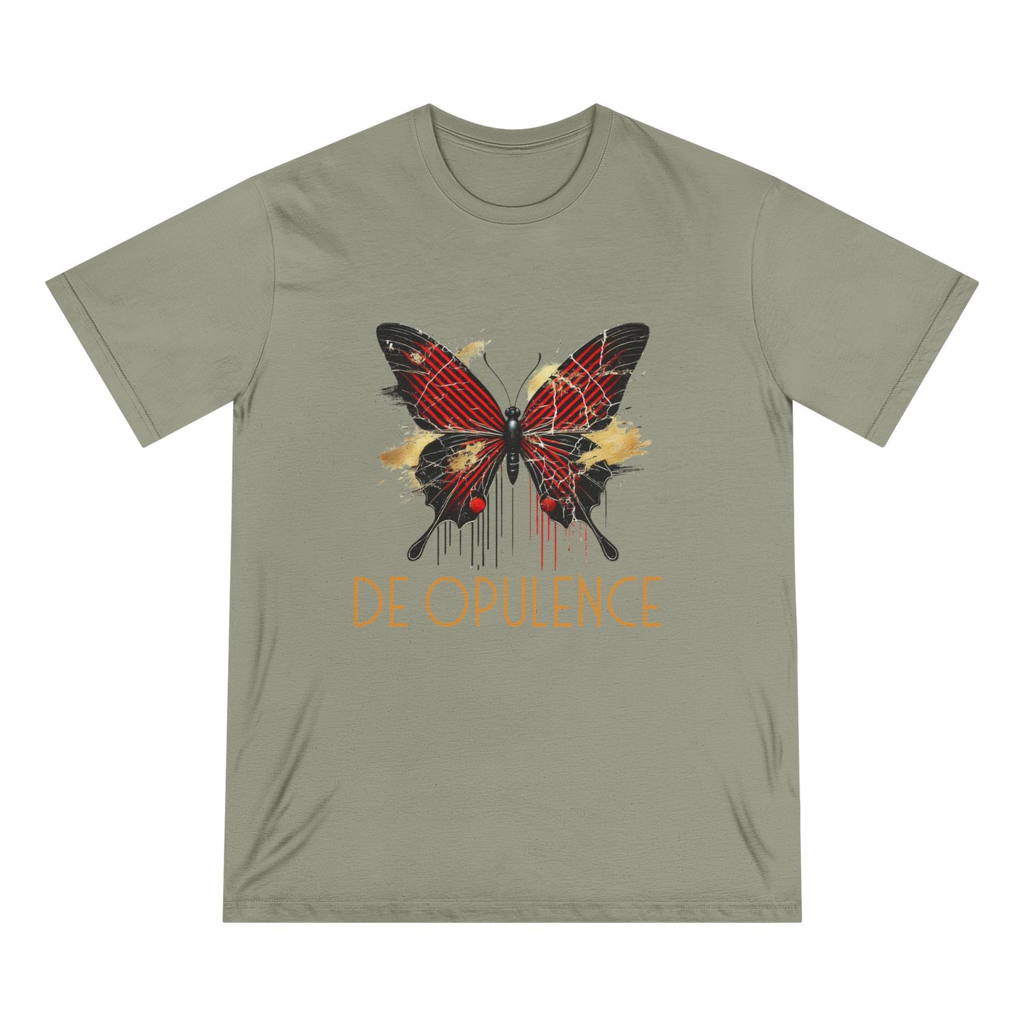 Organic Butterfly & Wolf Graphic Tee – Nature-Inspired Art