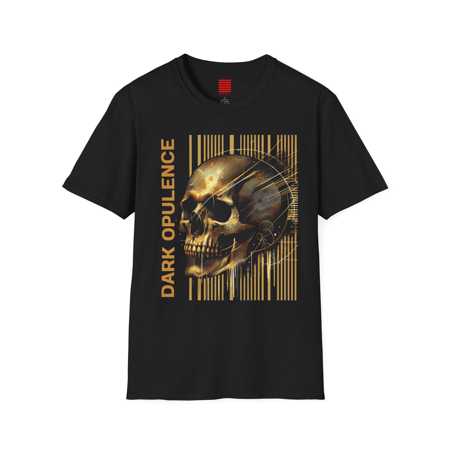 Unisex Softstyle Skull Graphic T-Shirt - Dark Opulence & Norin Wolf Design