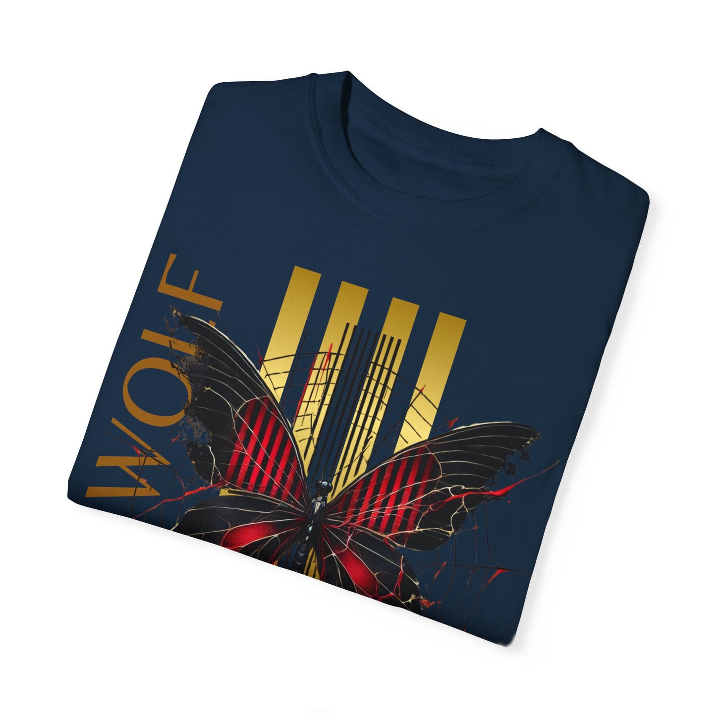 Unisex Garment-Dyed T-shirt NOIR WOLF De Opulence