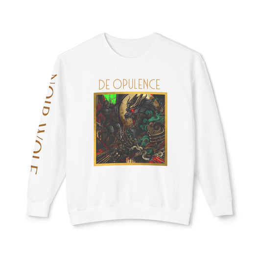 Unisex Lightweight Crewneck Sweatshirt with Skull and Roses Design - Edgy Streetwear Alternative Fashion