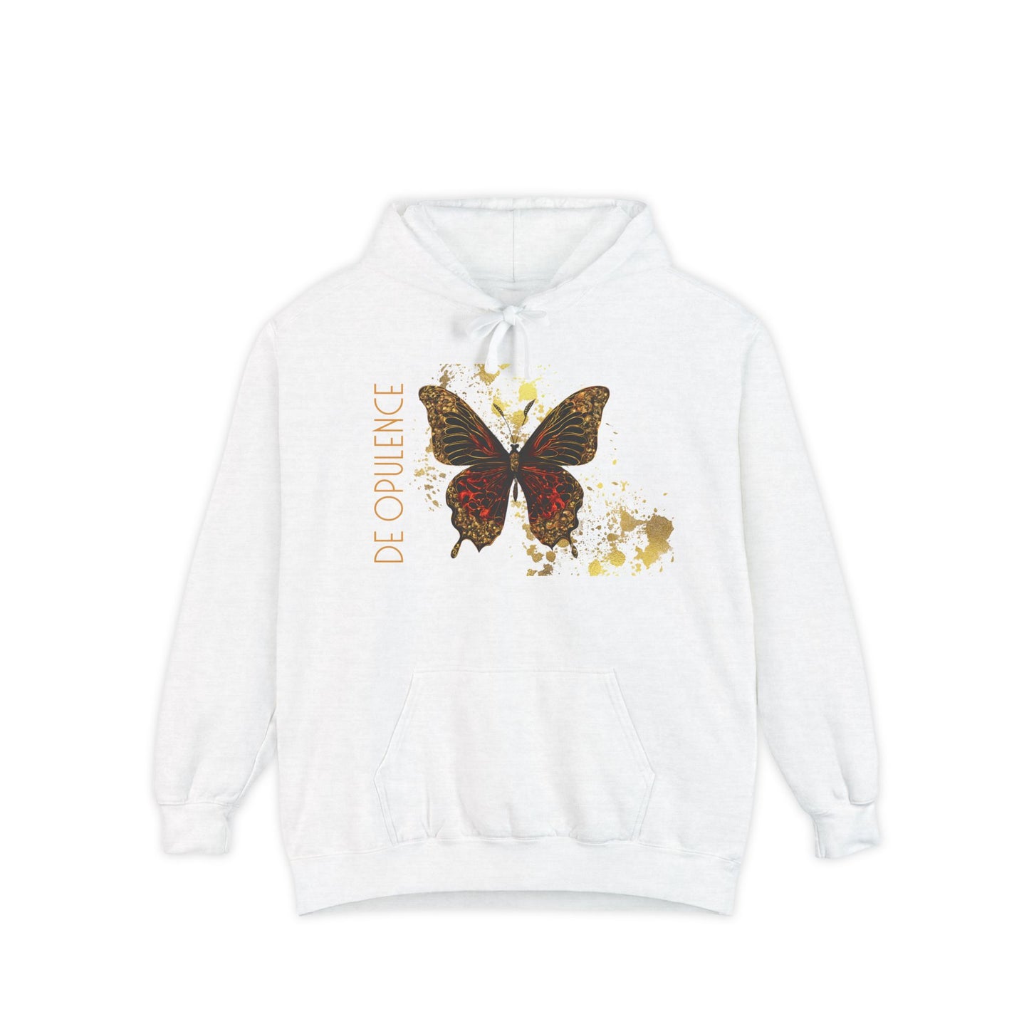 Butterfly and Wolf Unisex Garment-Dyed Hoodie - Artistic Vibes for flamboyant Lovers