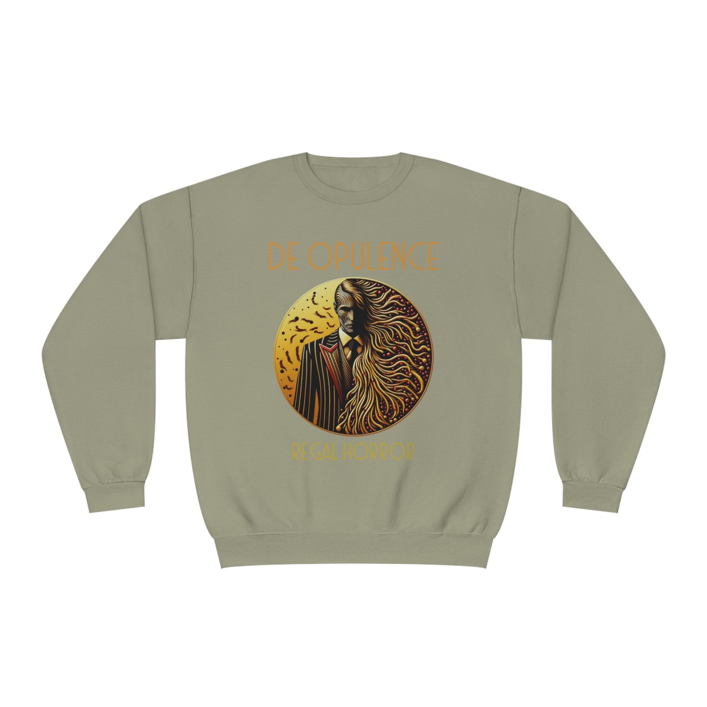 Unisex NuBlend® Crewneck Sweatshirt De Opulence by Noir Wolf the style of grace Khaki