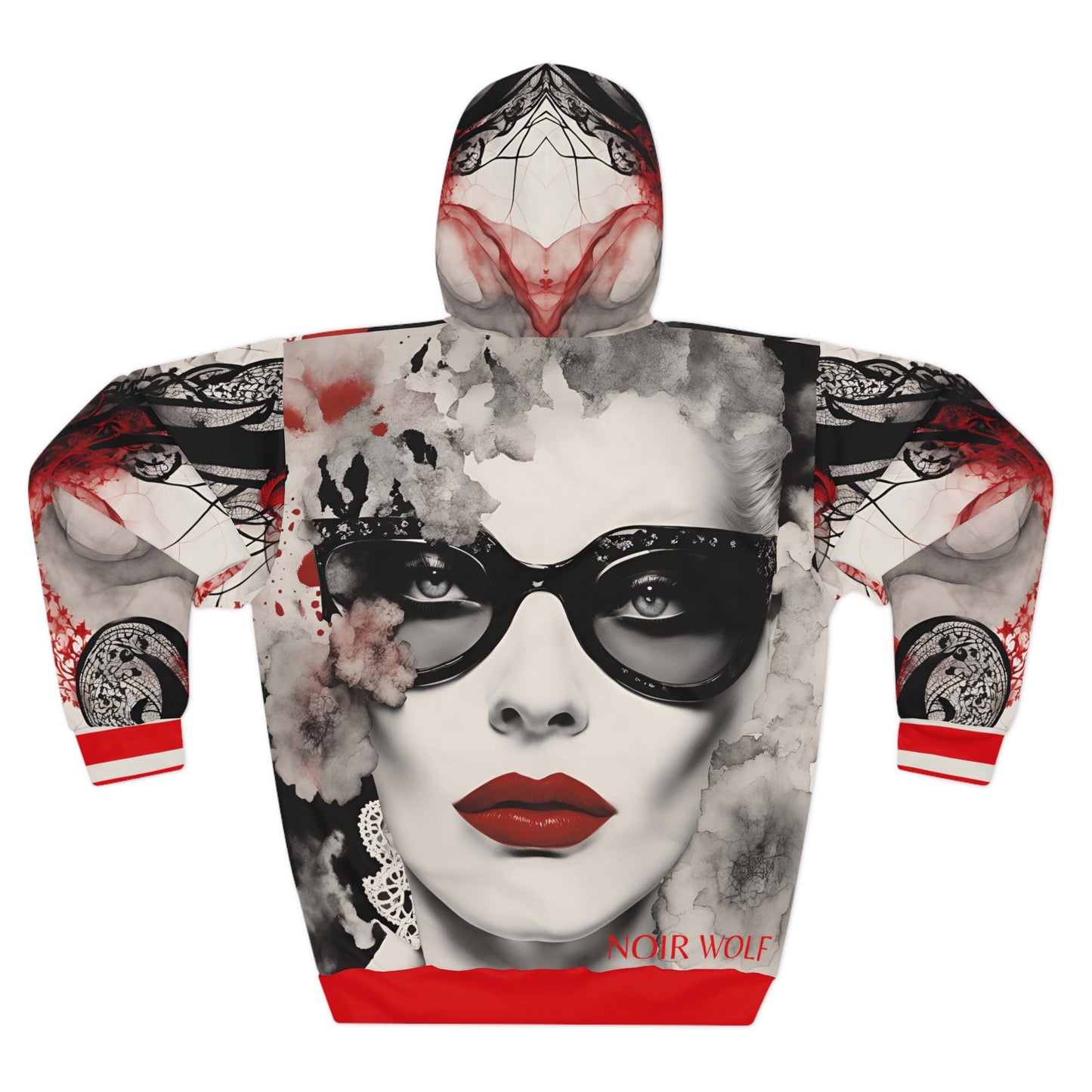 Unisex Pullover Hoodie Noir Wolf