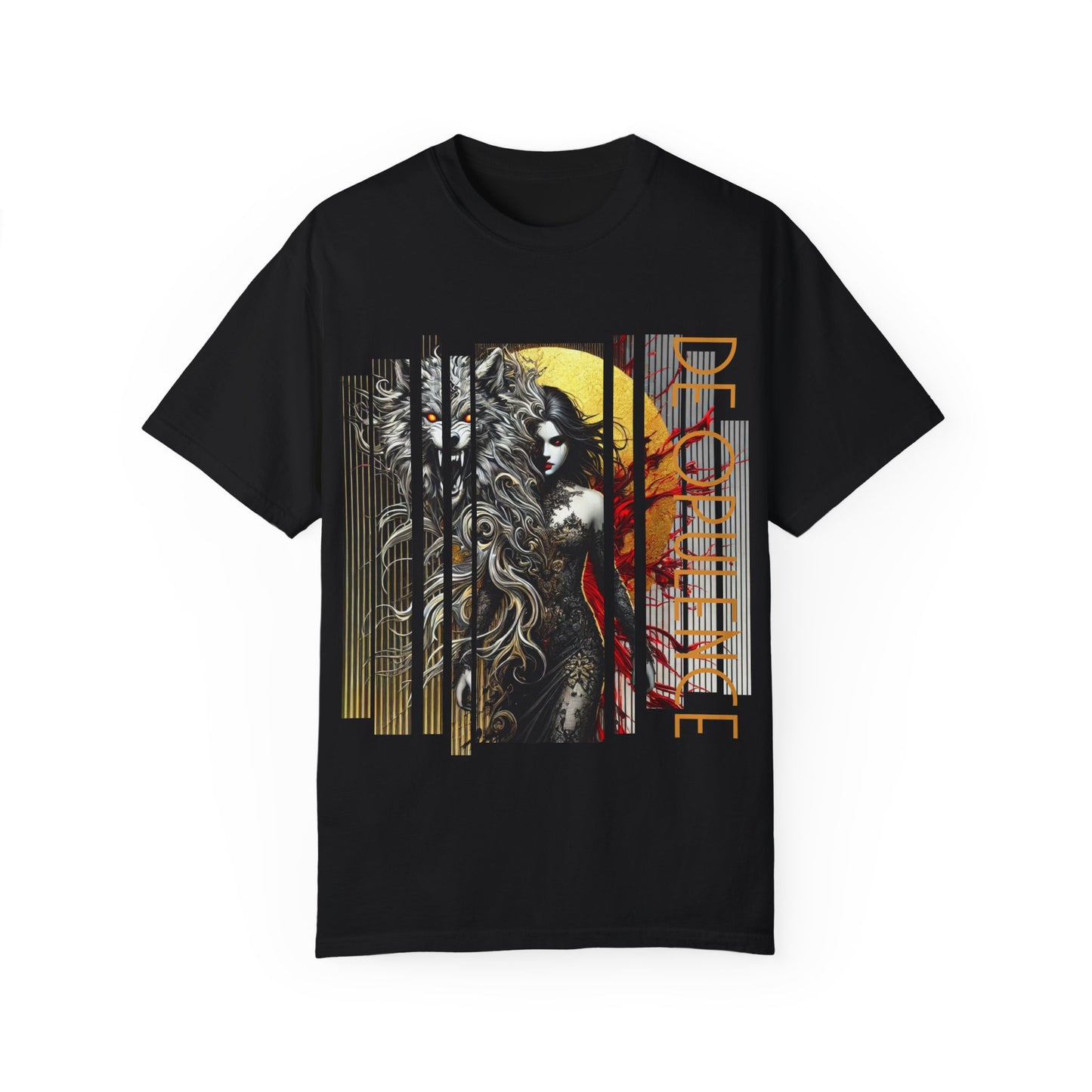 Unisex Garment-Dyed T-shirt De Opulence by Noir Wolf