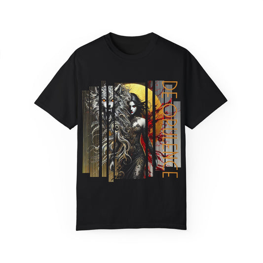 Unisex Garment-Dyed T-shirt De Opulence by Noir Wolf
