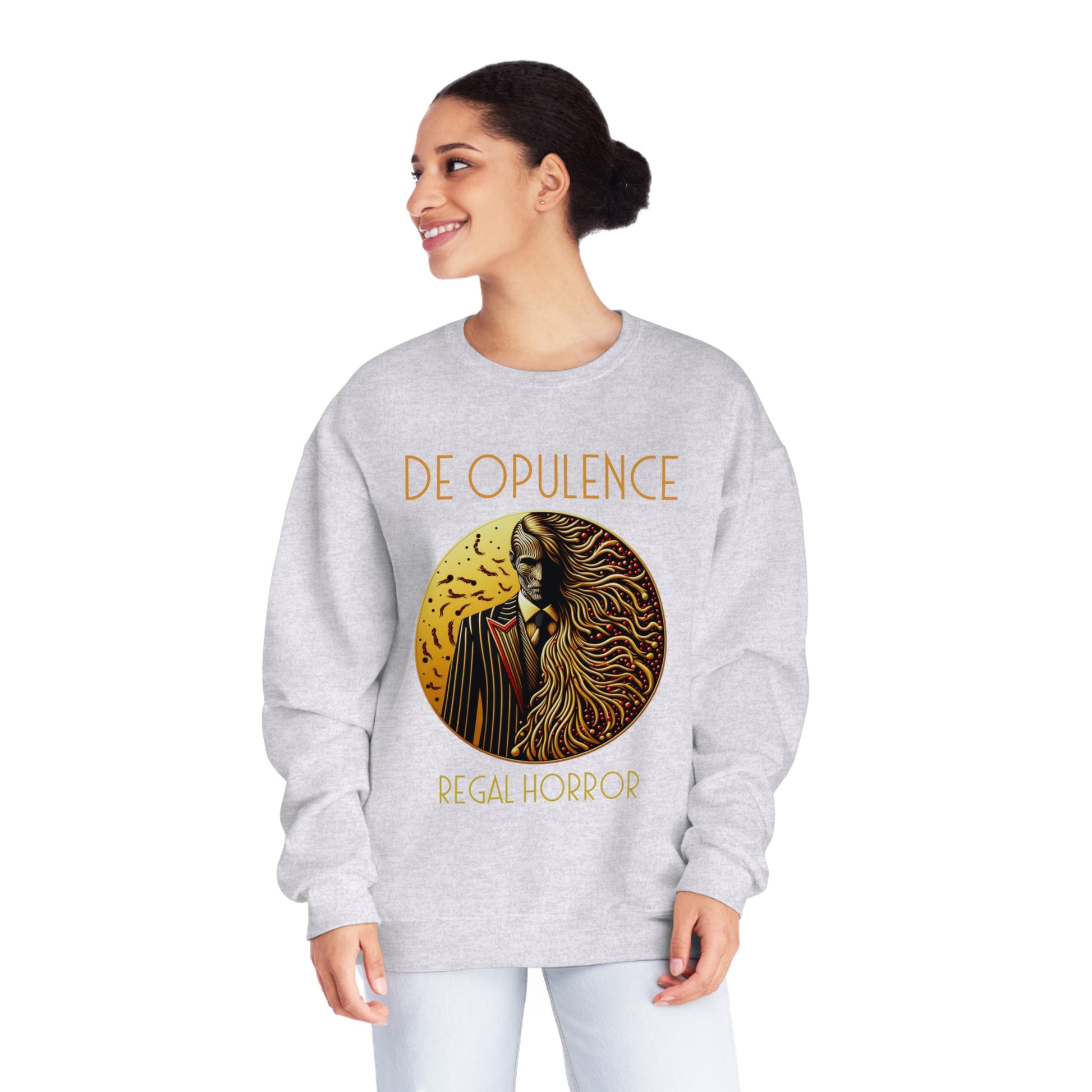 Unisex NuBlend® Crewneck Sweatshirt De Opulence by Noir Wolf the style of grace
