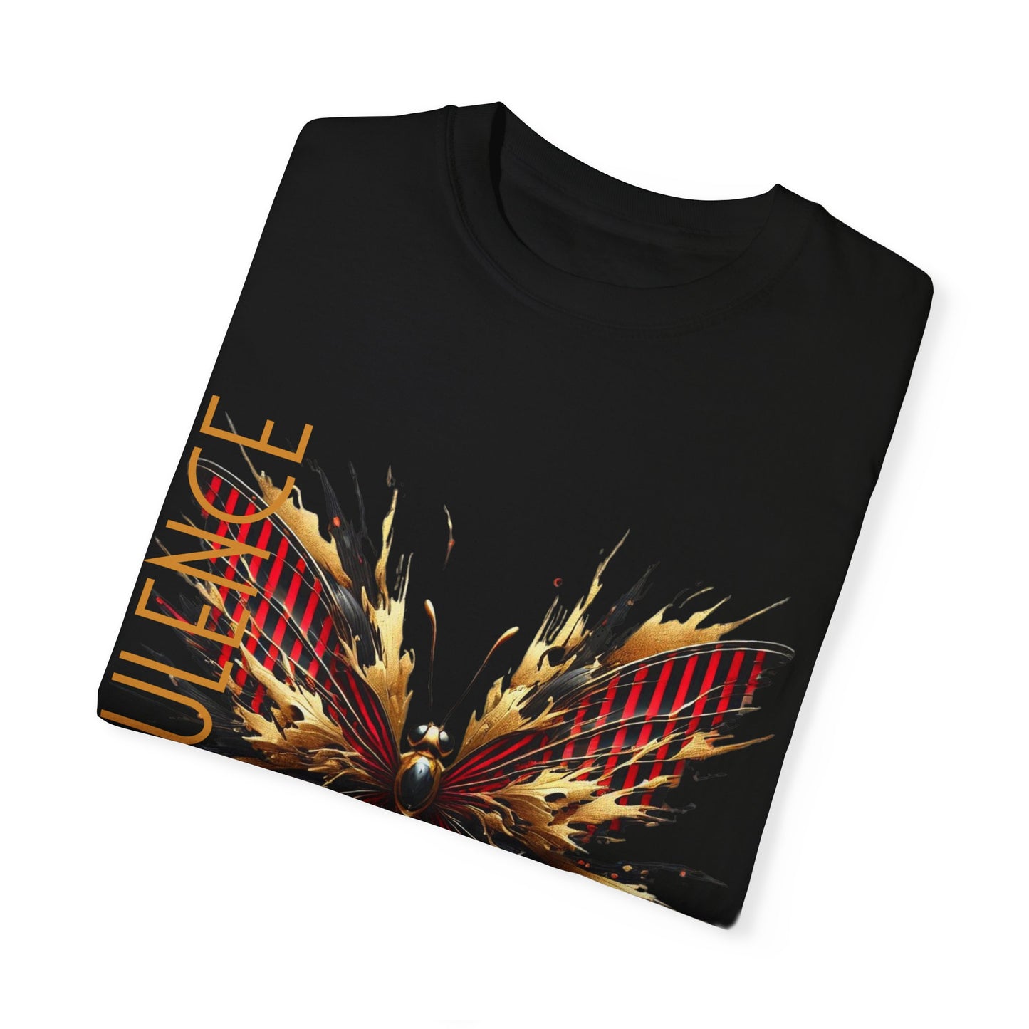 Unisex Garment-Dyed T-shirt NOIR WOLF De Opulence