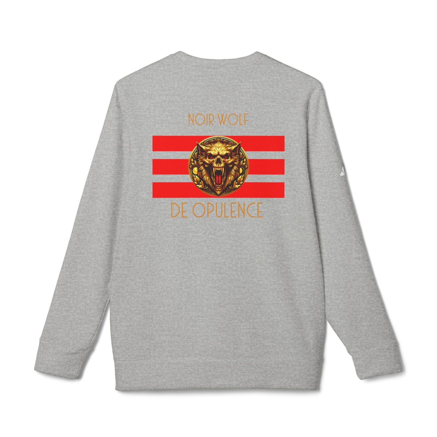 adidas Unisex Fleece Crewneck Sweatshirt De Opulence by Noir Wolf the style of grace