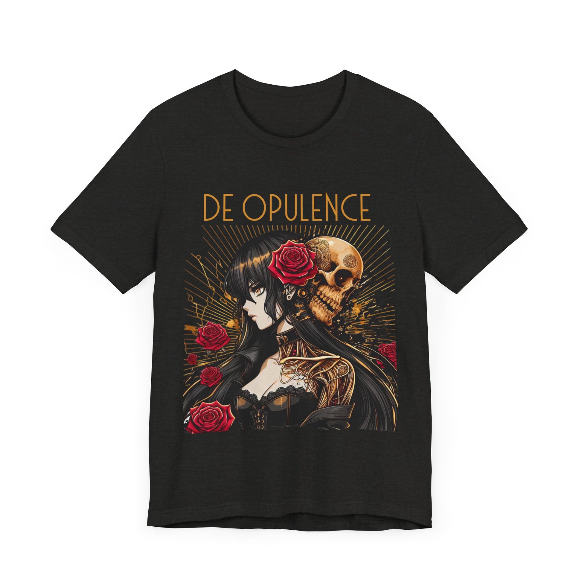 Unisex Jersey Short Sleeve Tee De Opulence by Noir Wolf