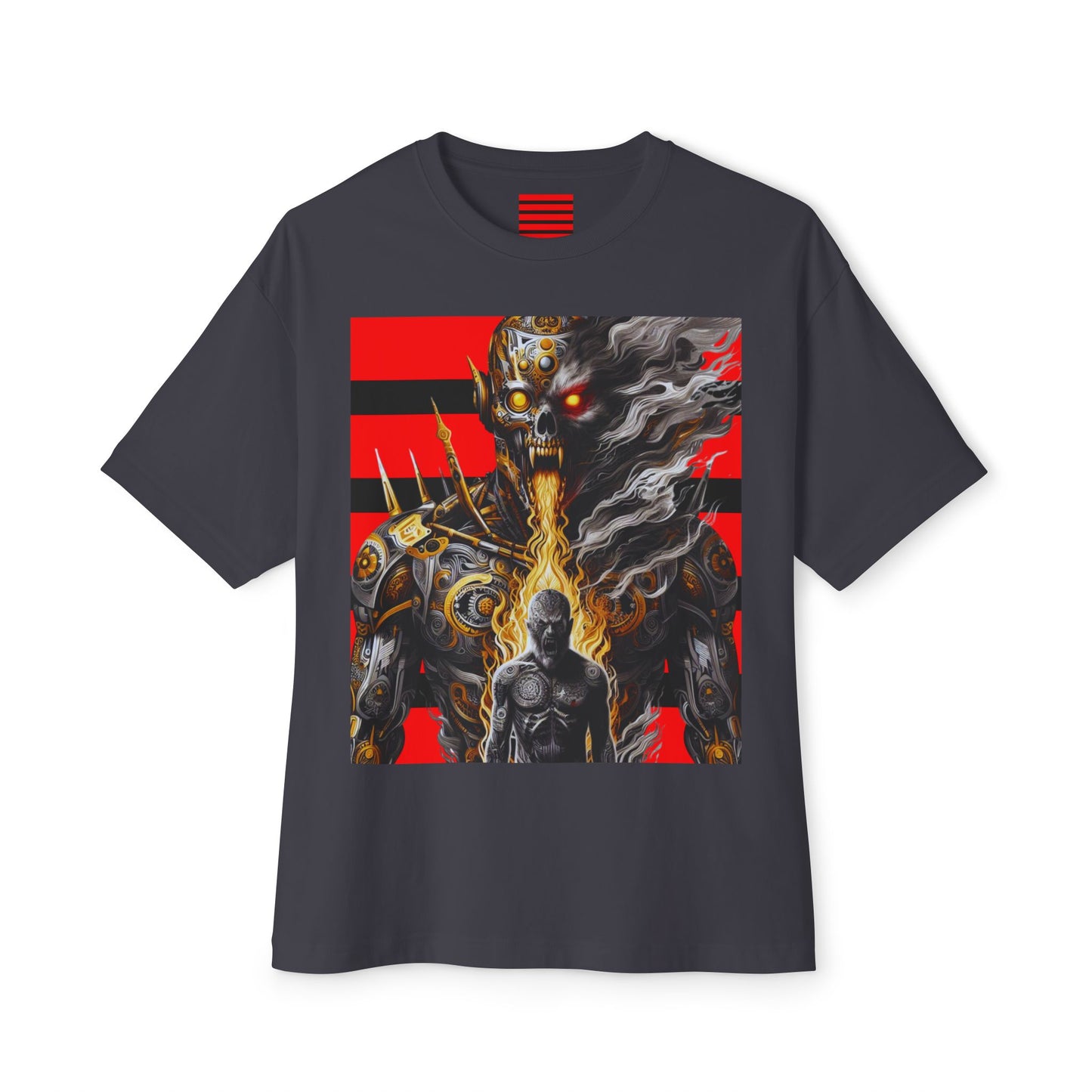 Unisex Oversized Boxy Tee De Opulence by Noir Wolf the style of grace Dark Grey