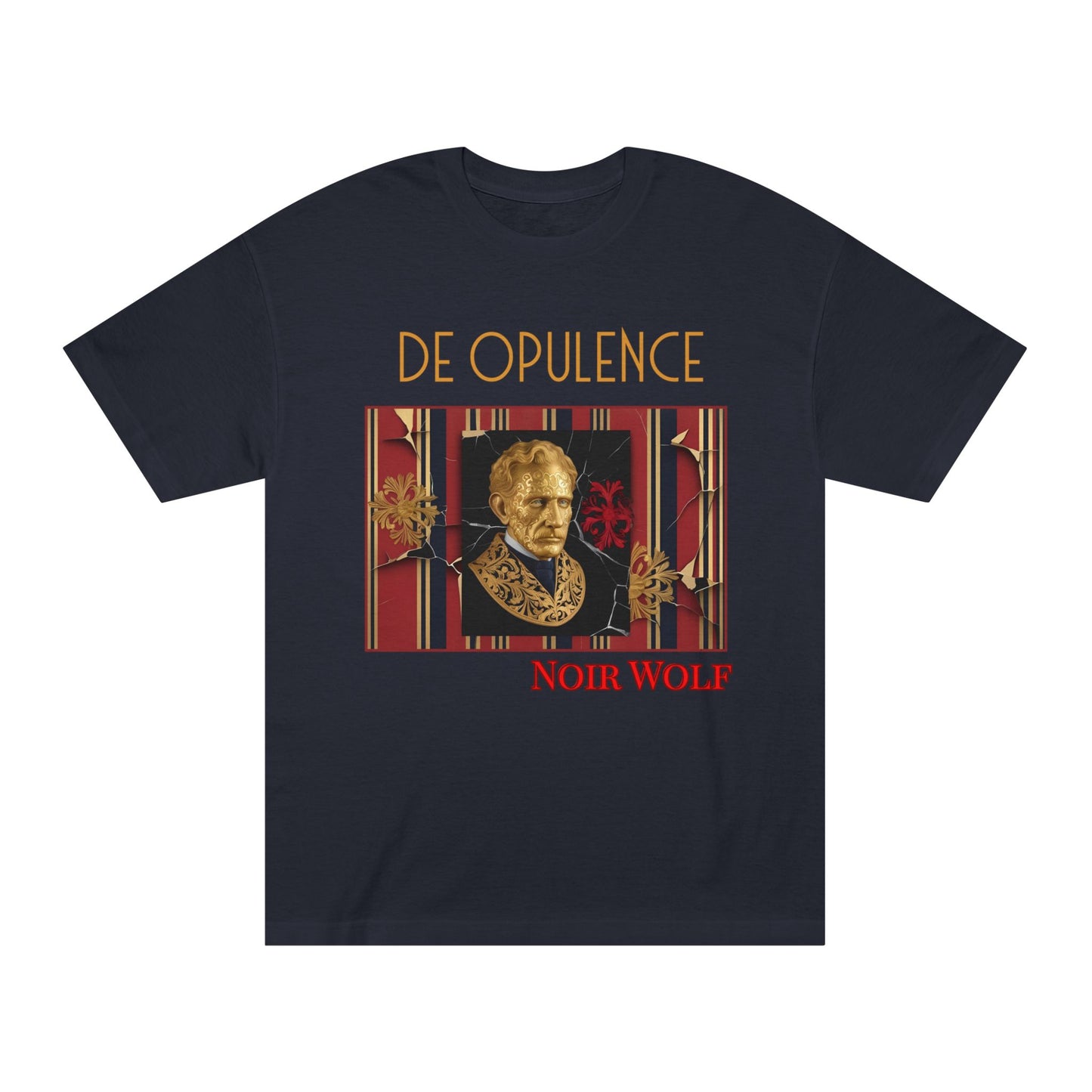 Noir Wolf “De Opulence” Tee — Retro Gothic Portrait Graphic T-Shirt