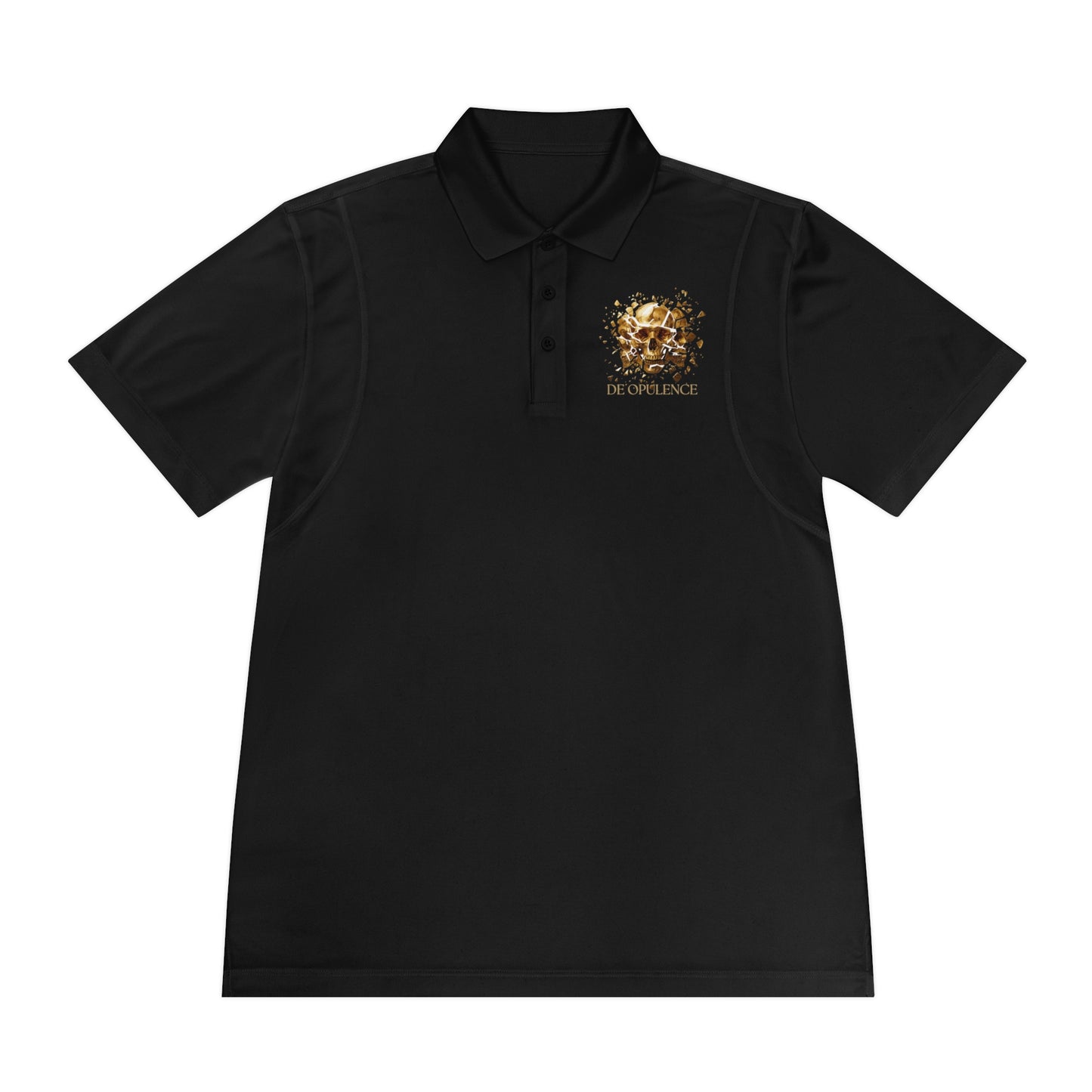 Men's Polo Shirt with Golden Lion Crest — Athletic Golf & Casual Wear