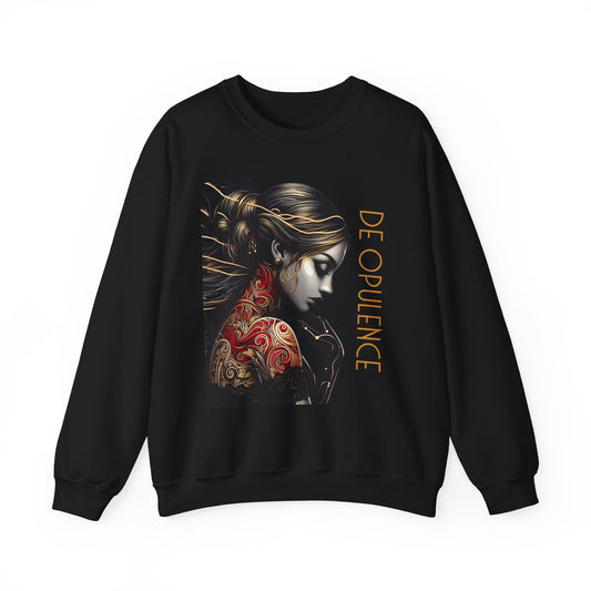 Unisex Heavy Blend™ Crewneck Sweatshirt De Opulence by Noir Wolf Black
