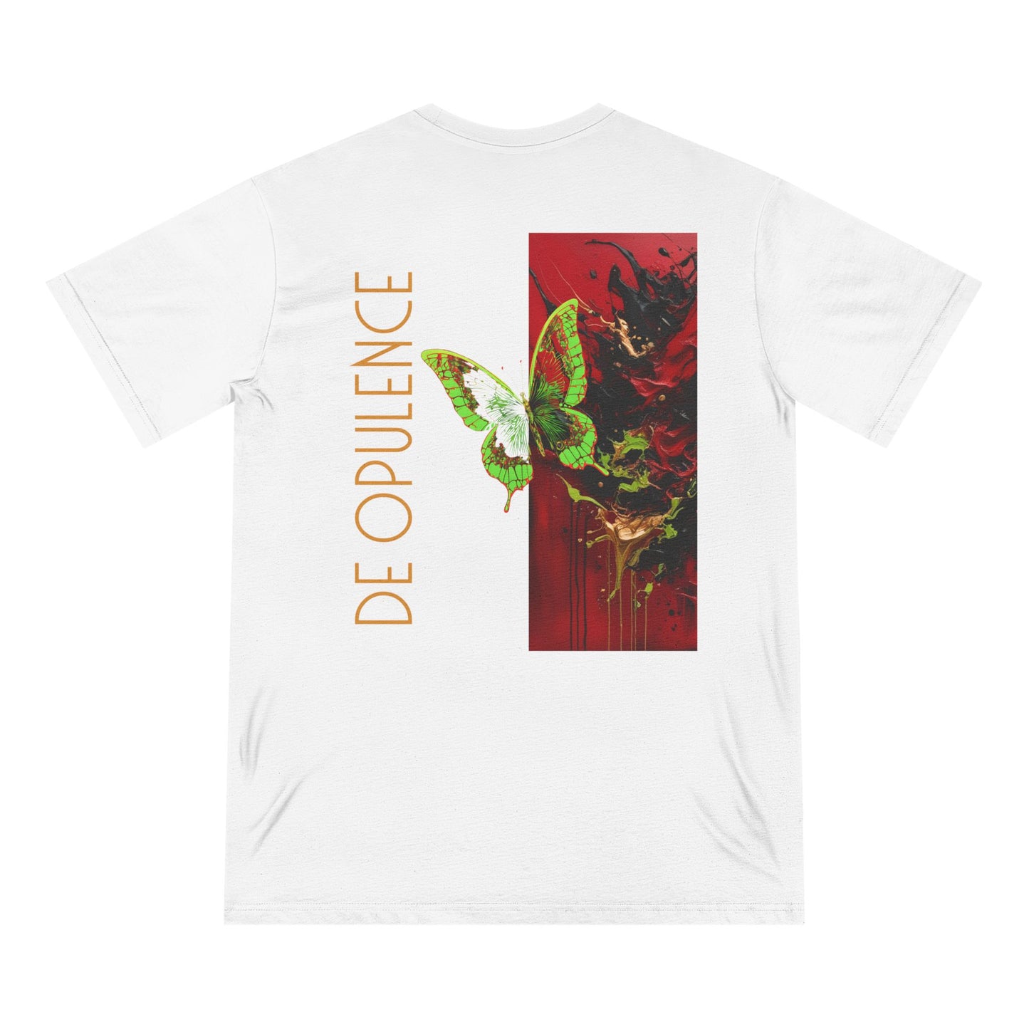 Dark Opulence Organic T-Shirt - Elegant Skull & Butterfly Design