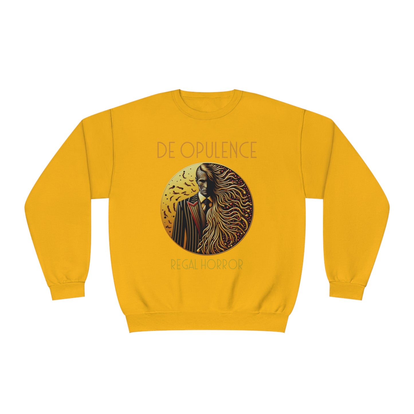 Unisex NuBlend® Crewneck Sweatshirt De Opulence by Noir Wolf the style of grace Gold