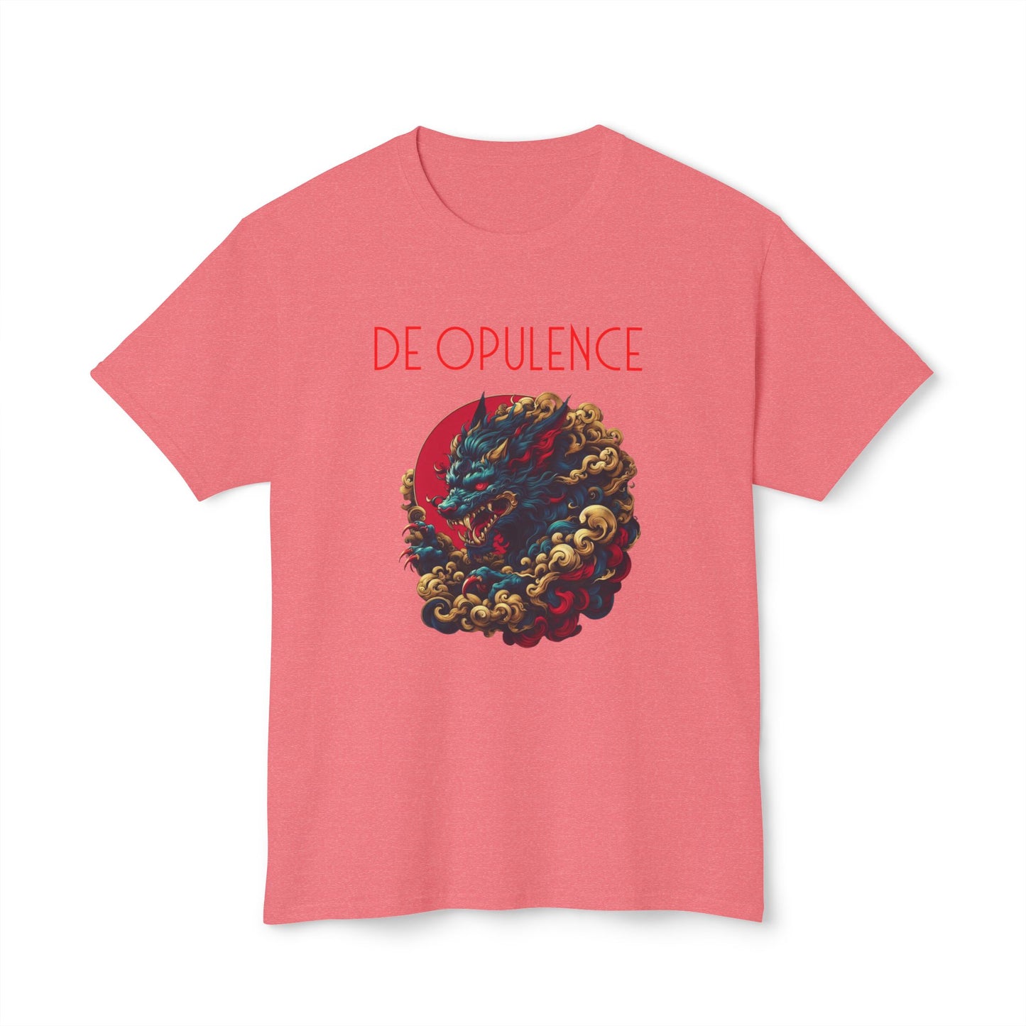 Unisex HD Cotton™ T-shirt De Opulence by Noir Wolf Retro Heather Coral