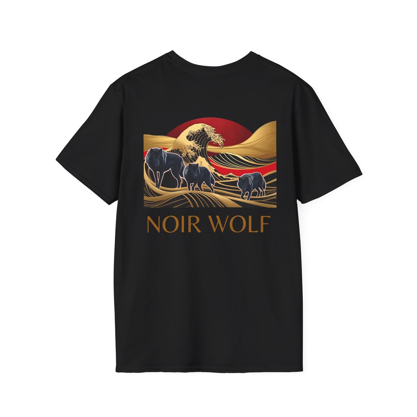 Unisex Softstyle T-Shirt - 'De Opulence & Noir Wolf' Graphic Tee for Nature Lovers