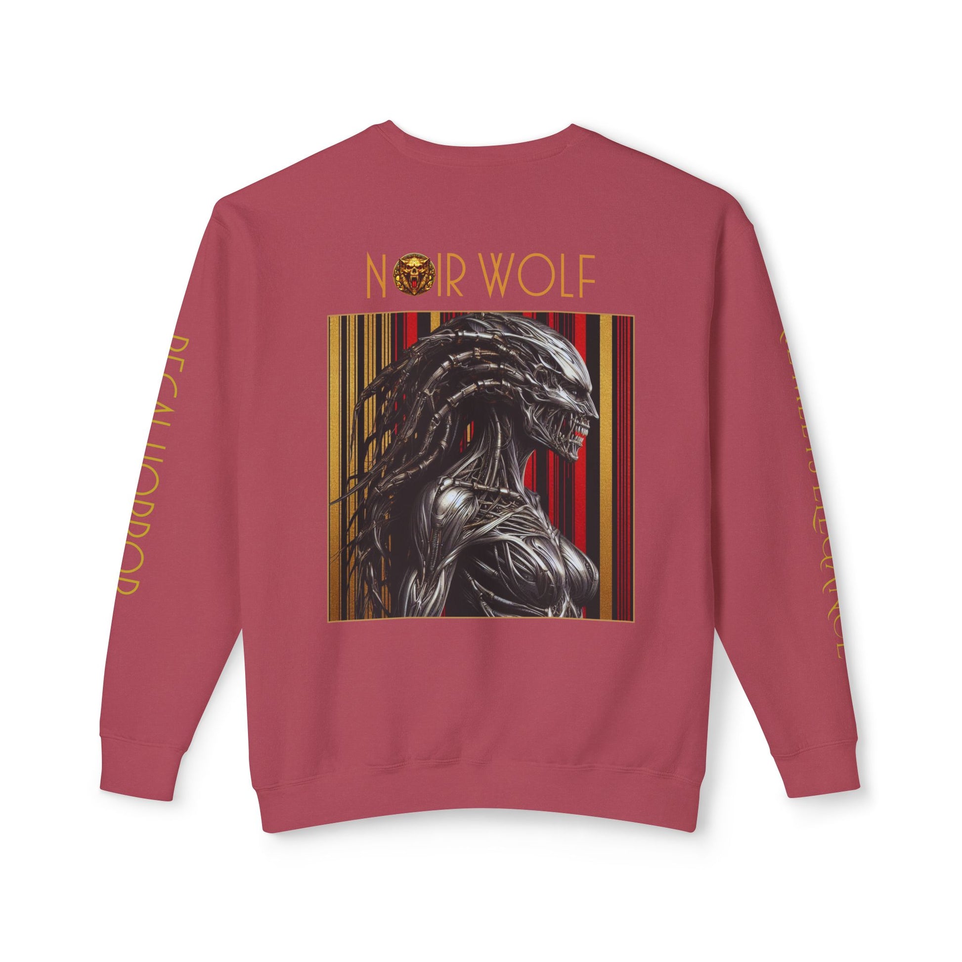 Unisex Lightweight Crewneck Sweatshirt De Opulence by Noir Wolf