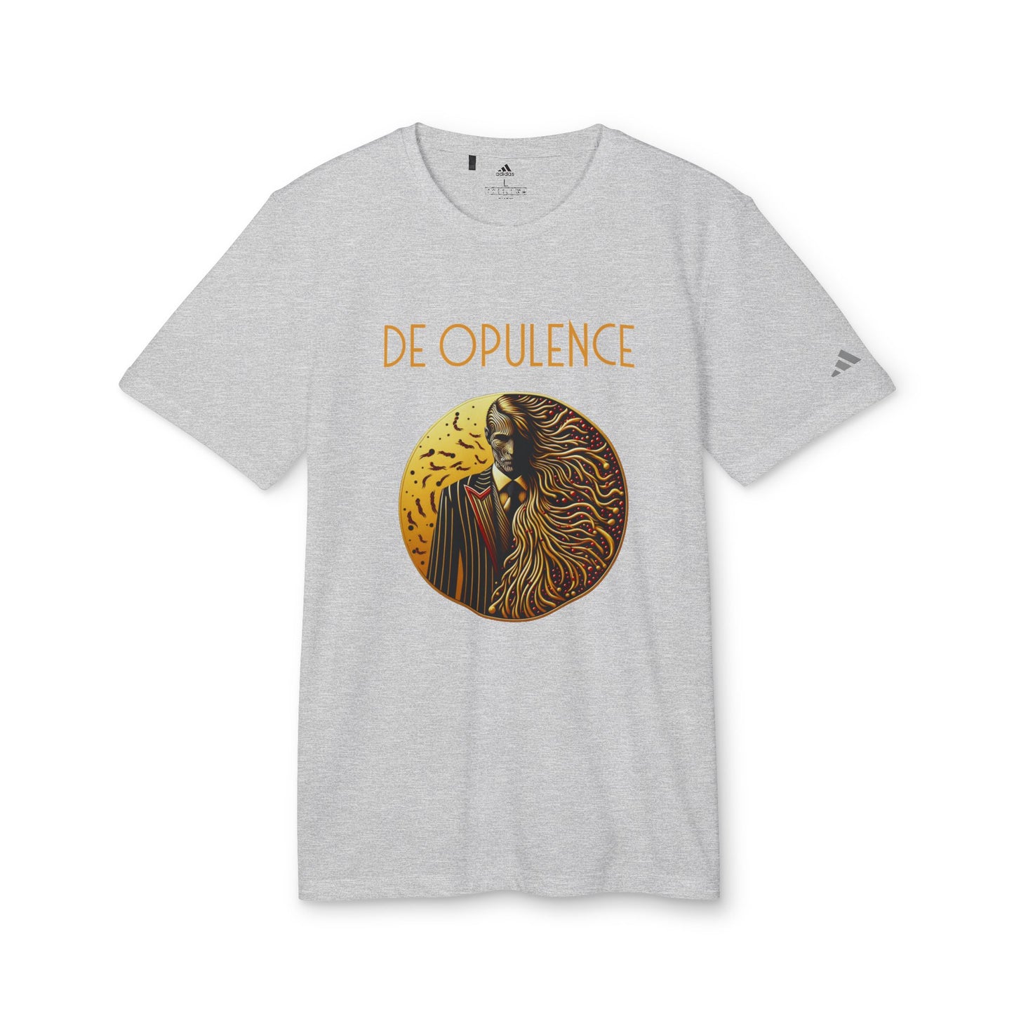 adidas Unisex Sport T-shirt De Opulence by Noir Wolf the style of grace Grey Three Heather