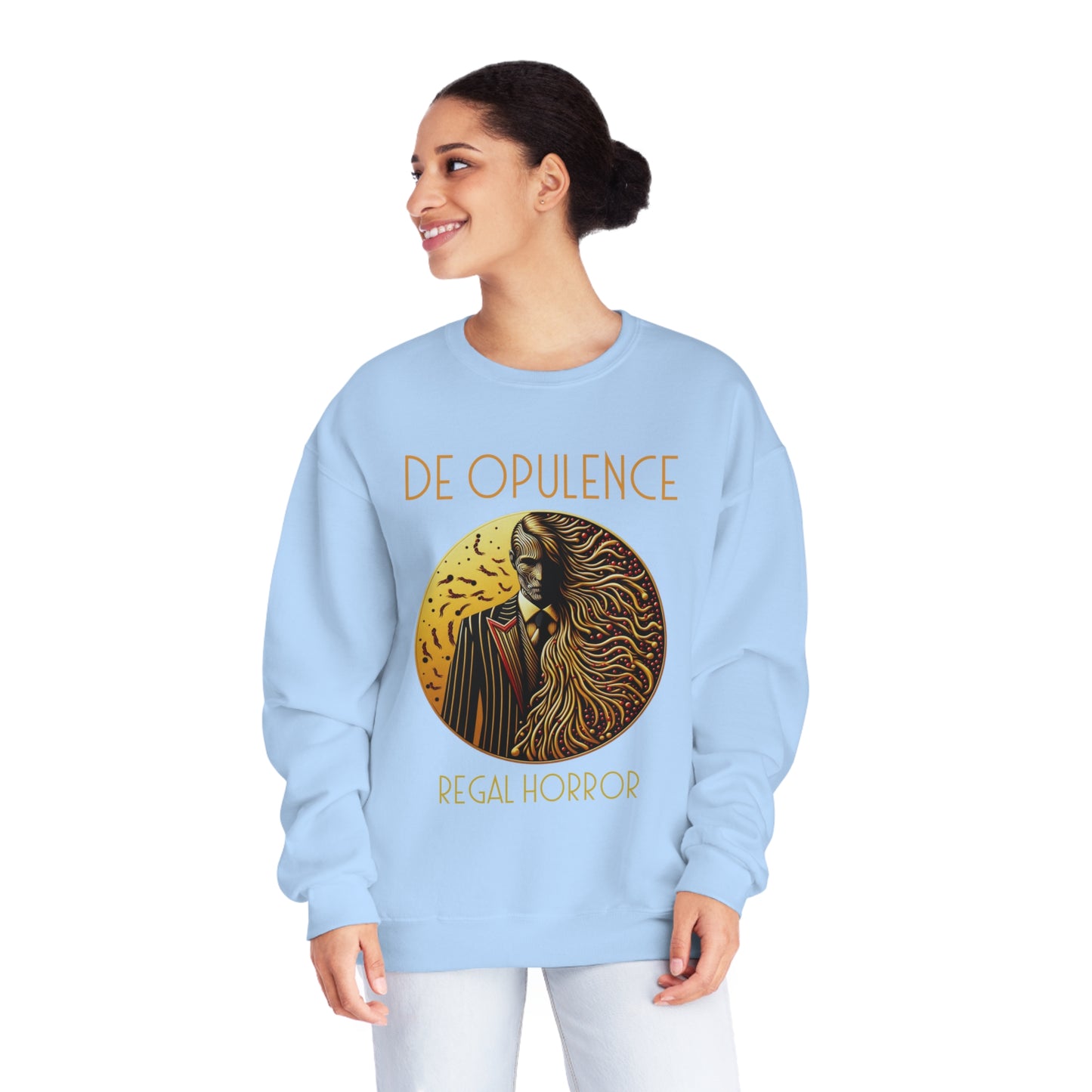 Unisex NuBlend® Crewneck Sweatshirt De Opulence by Noir Wolf the style of grace