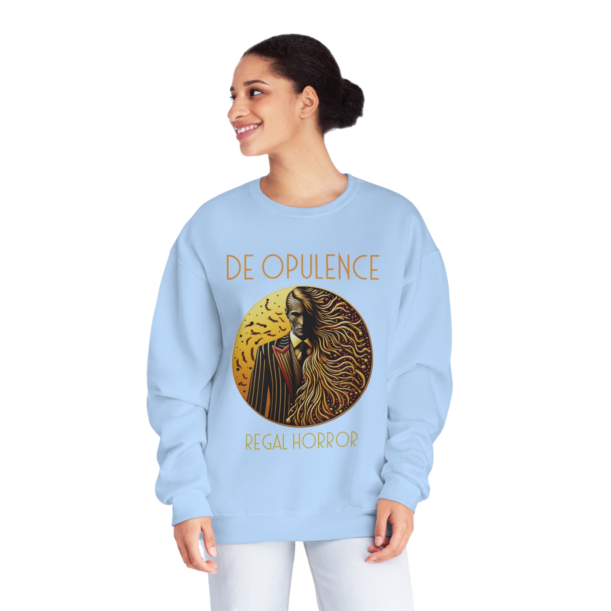 Unisex NuBlend® Crewneck Sweatshirt De Opulence by Noir Wolf the style of grace