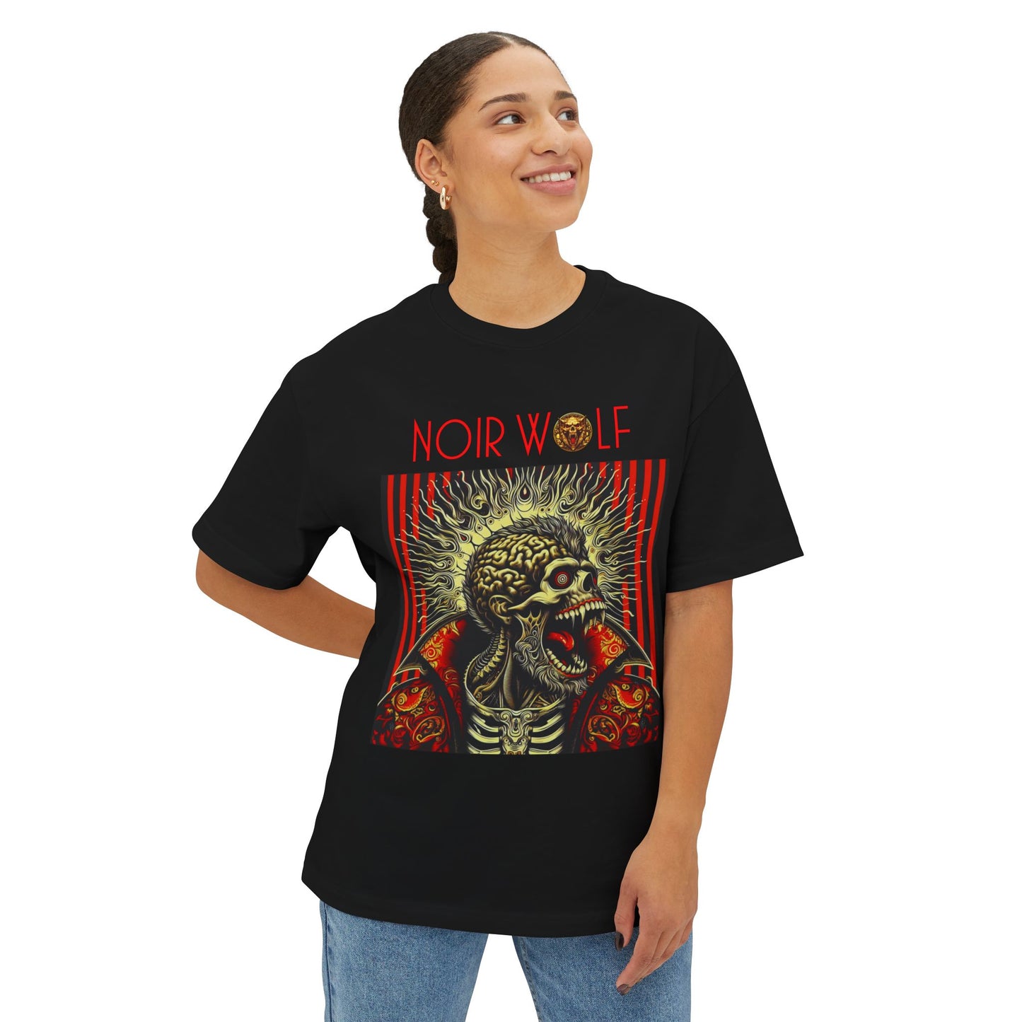 Unisex Oversized Boxy Tee De Opulence By Noir Wolf