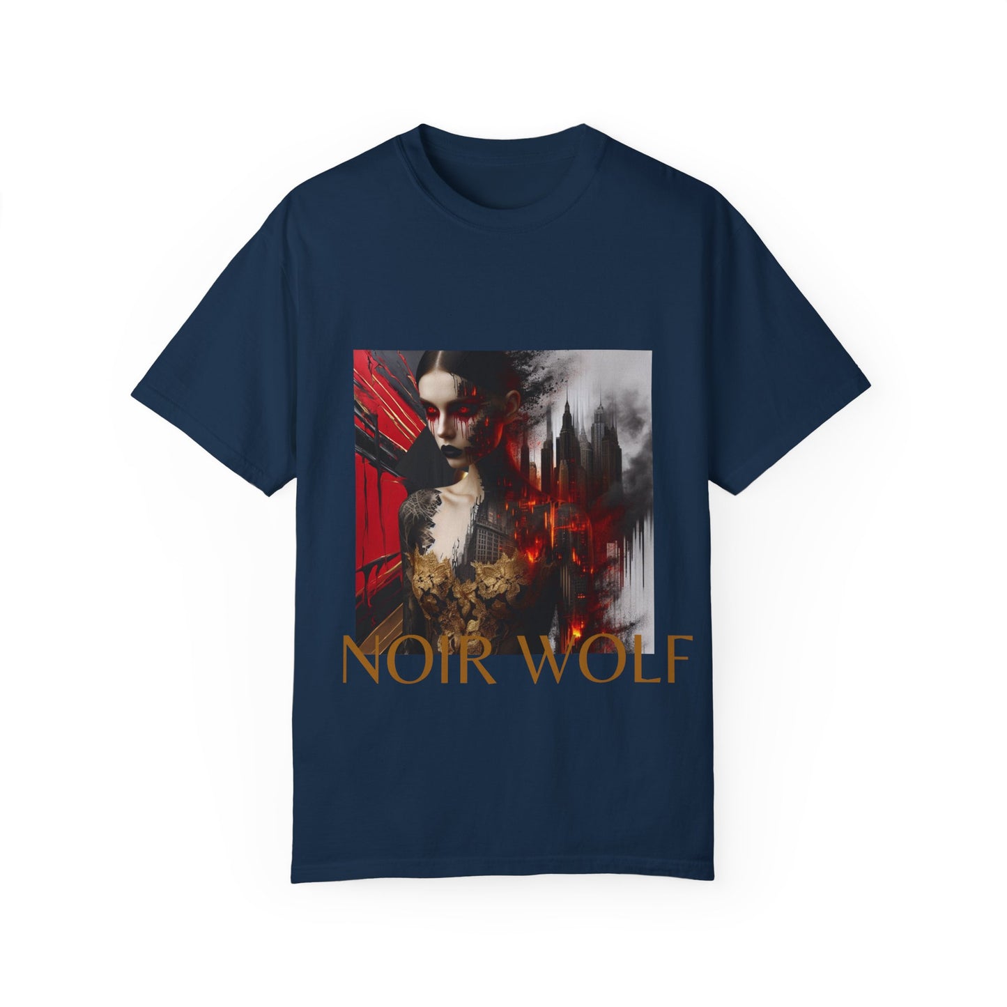 Unisex Garment-Dyed T-shirt De Opulence Noir Wolf