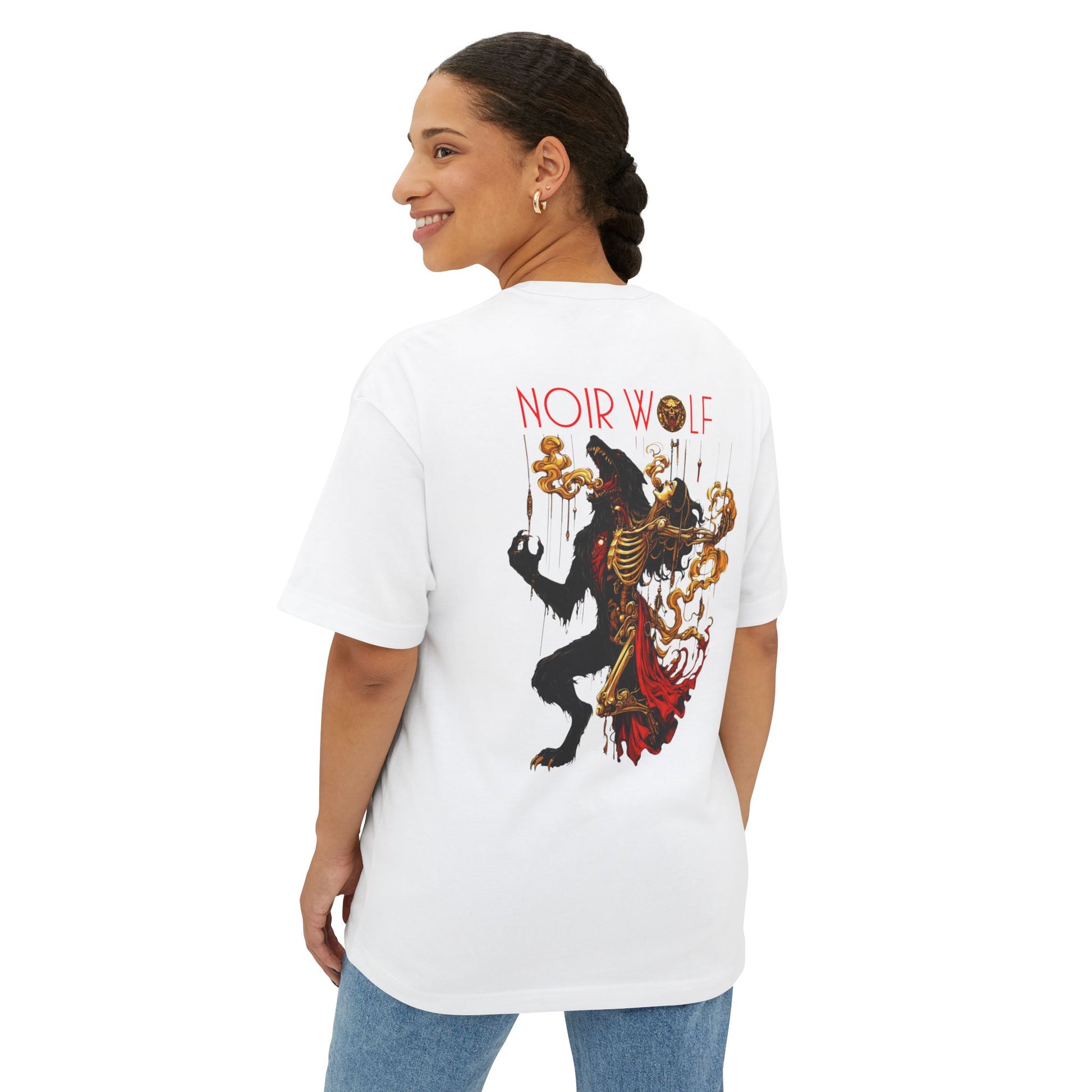 Unisex Oversized Boxy Tee De Opulence by Noir Wolf