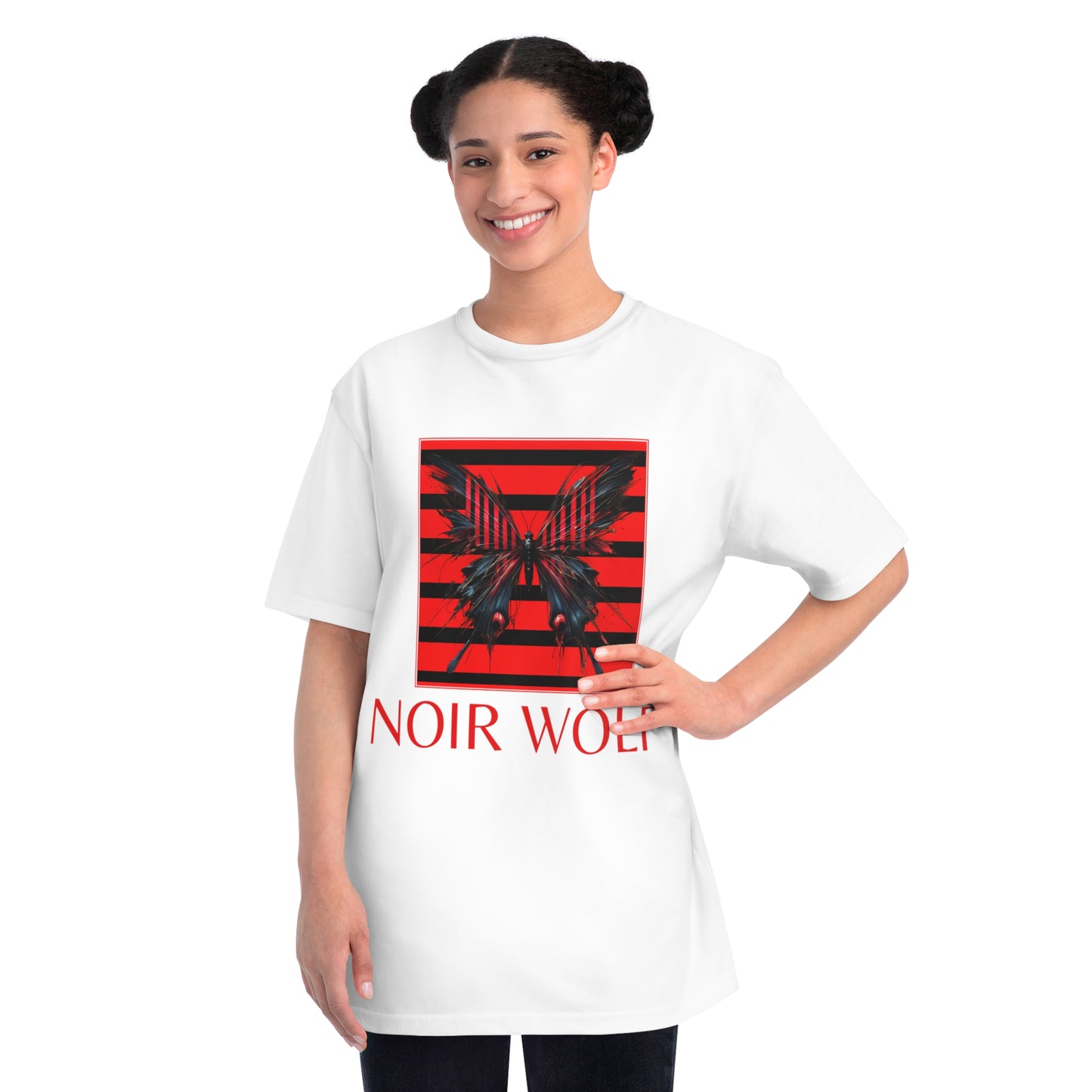 Organic Unisex Classic T-Shirt - Noir Wolf Design with Opulence Text
