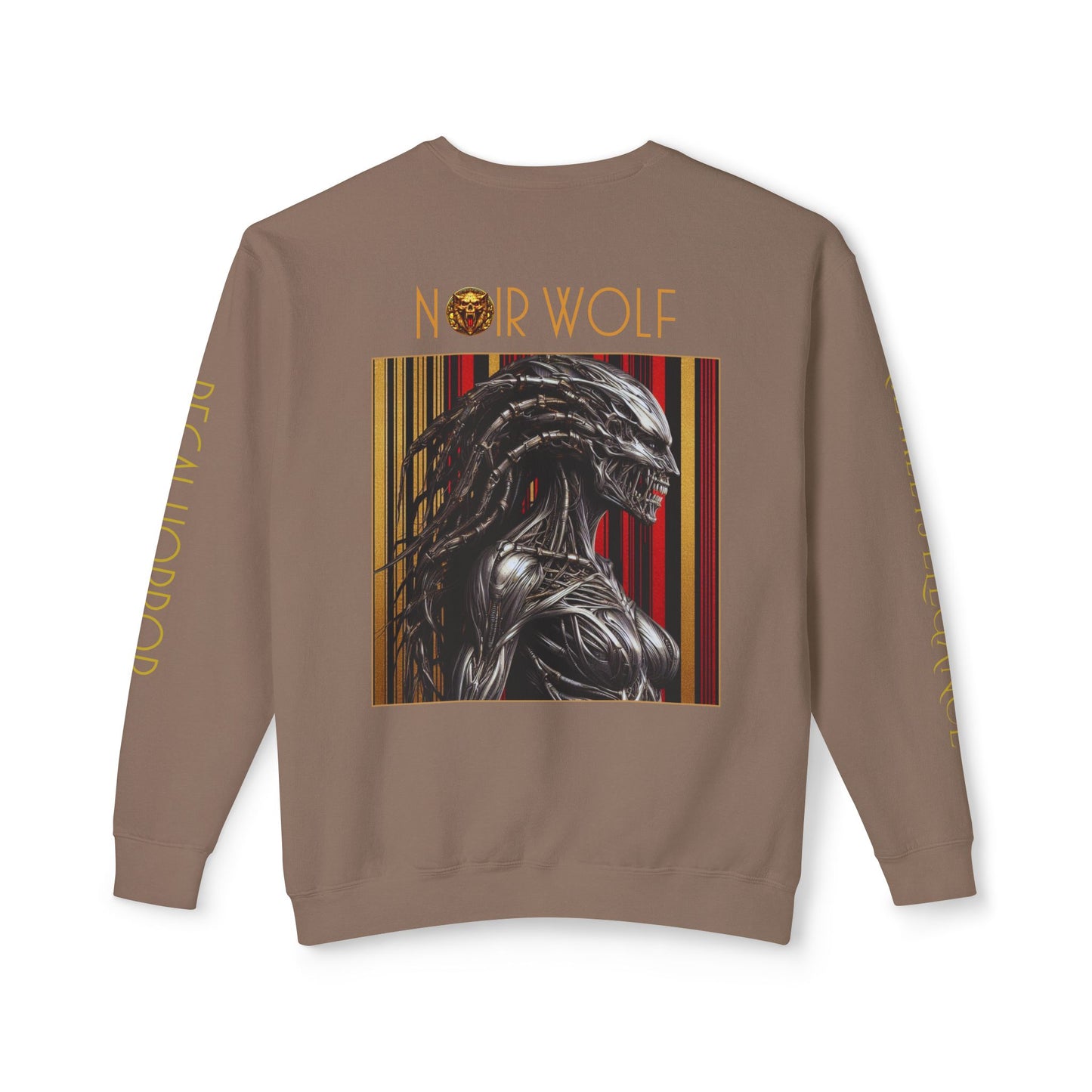 Unisex Lightweight Crewneck Sweatshirt De Opulence by Noir Wolf