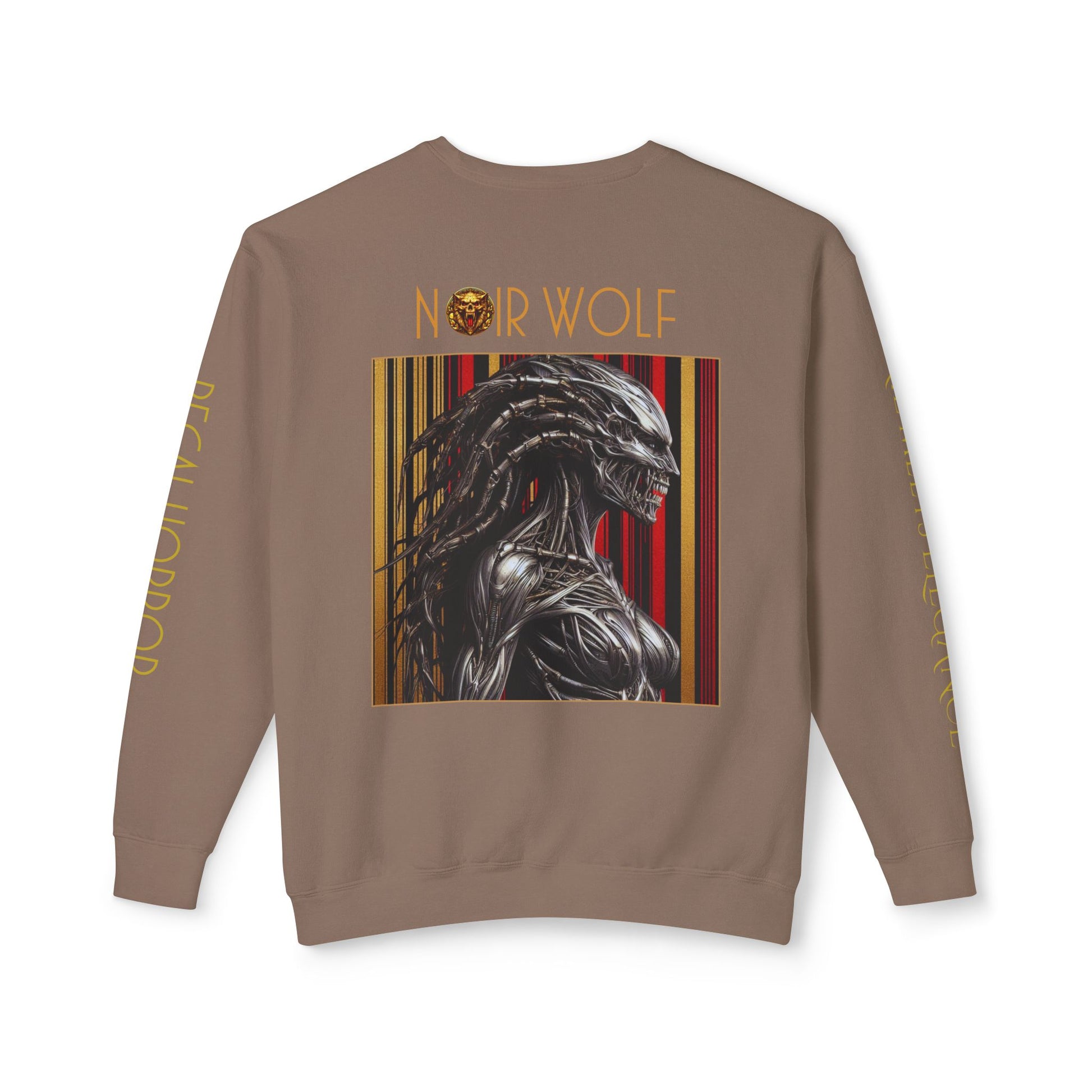 Unisex Lightweight Crewneck Sweatshirt De Opulence by Noir Wolf