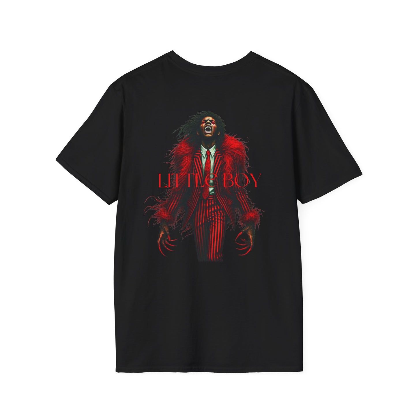 Unisex Softstyle T-Shirt: Norik Wolf & Letting Boy Graphic Tee – Bold, Edgy Art for Trendsetters