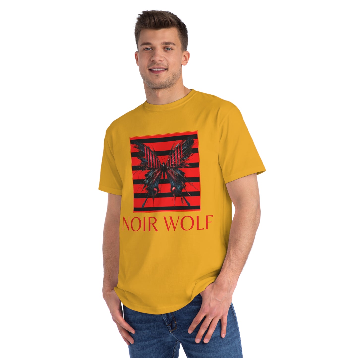 Organic Unisex Classic T-Shirt - Noir Wolf Design with Opulence Text