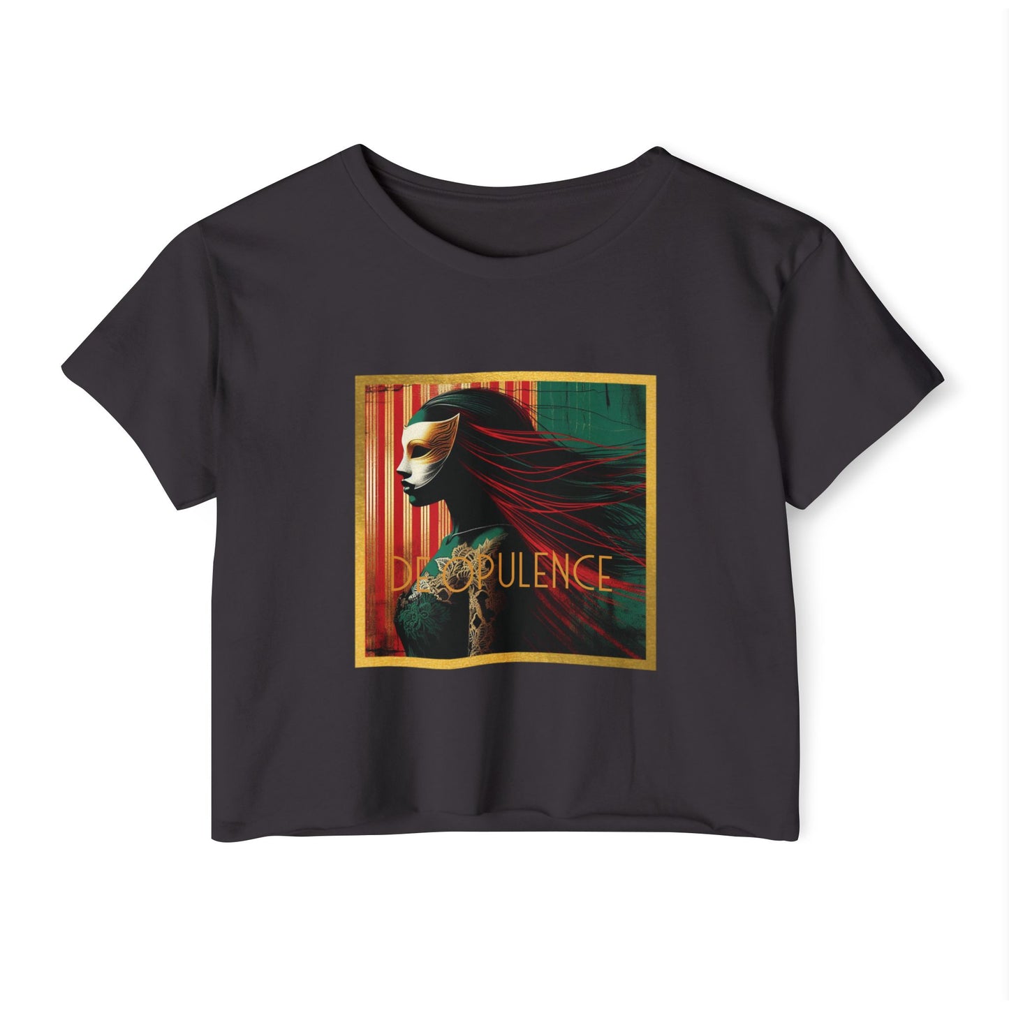 Bohemian Women's Festival Crop Top - Depoulence & Noir Wolf Design