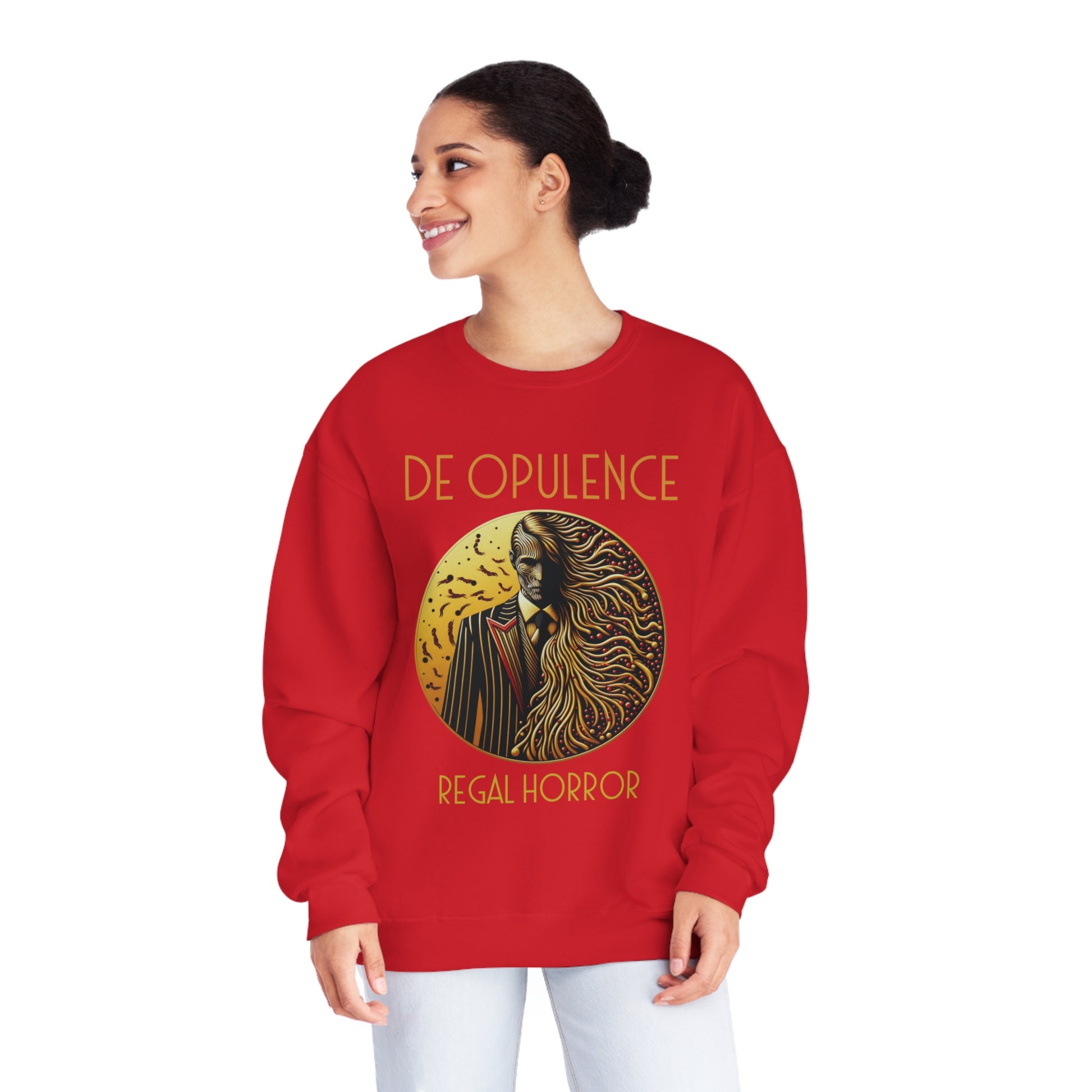 Unisex NuBlend® Crewneck Sweatshirt De Opulence by Noir Wolf the style of grace