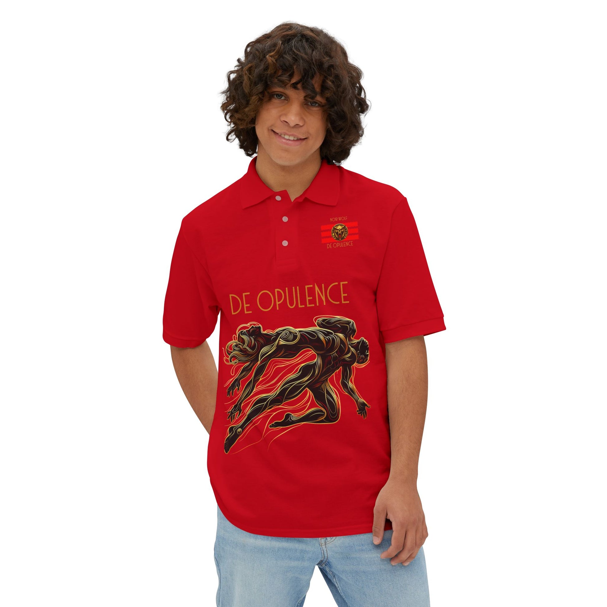 Men's Piqué Polo De Opulence by Noir Wolf