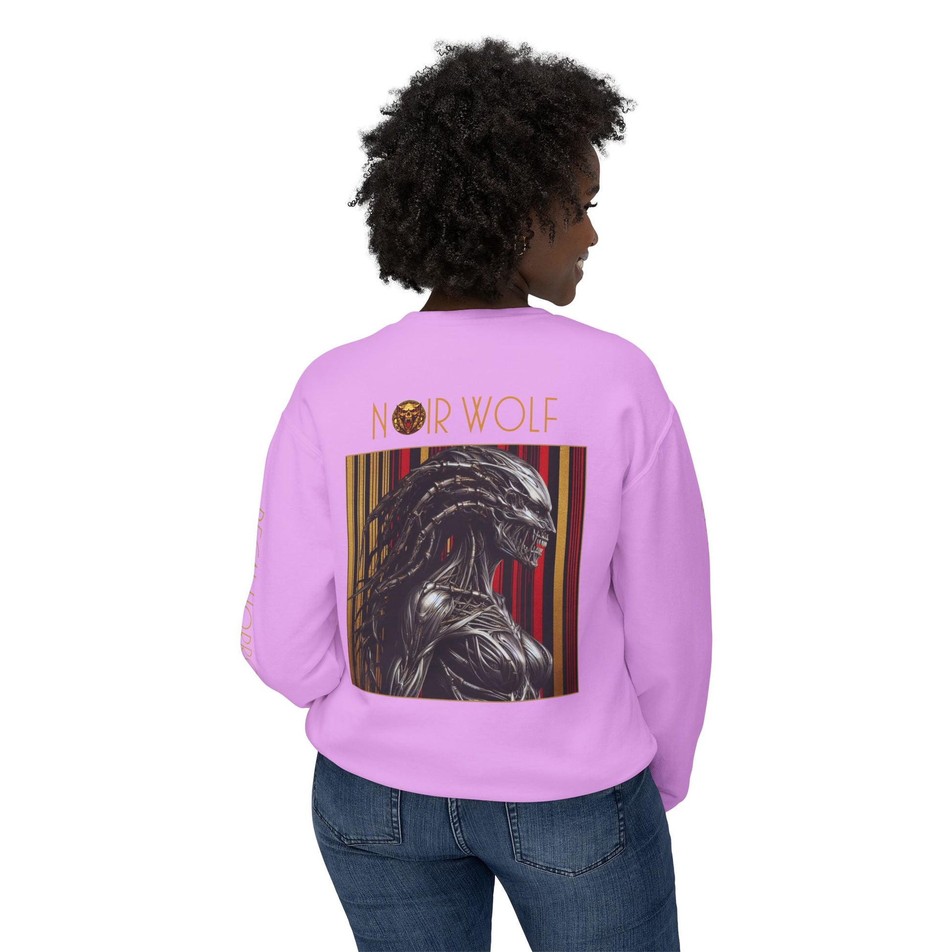 Unisex Lightweight Crewneck Sweatshirt De Opulence by Noir Wolf