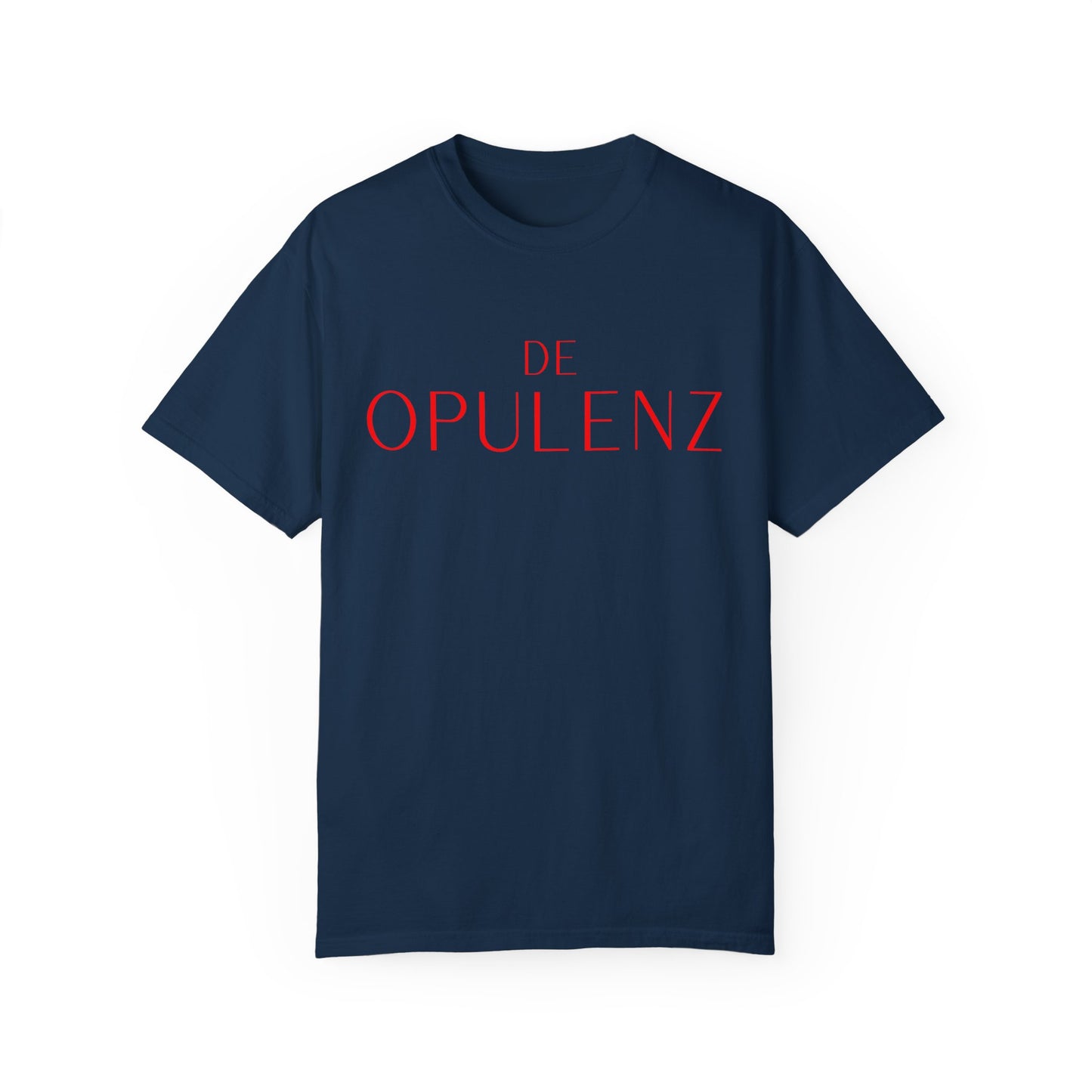 Unisex Garment-Dyed T-shirt De Opulence by Noir Wolf True Navy