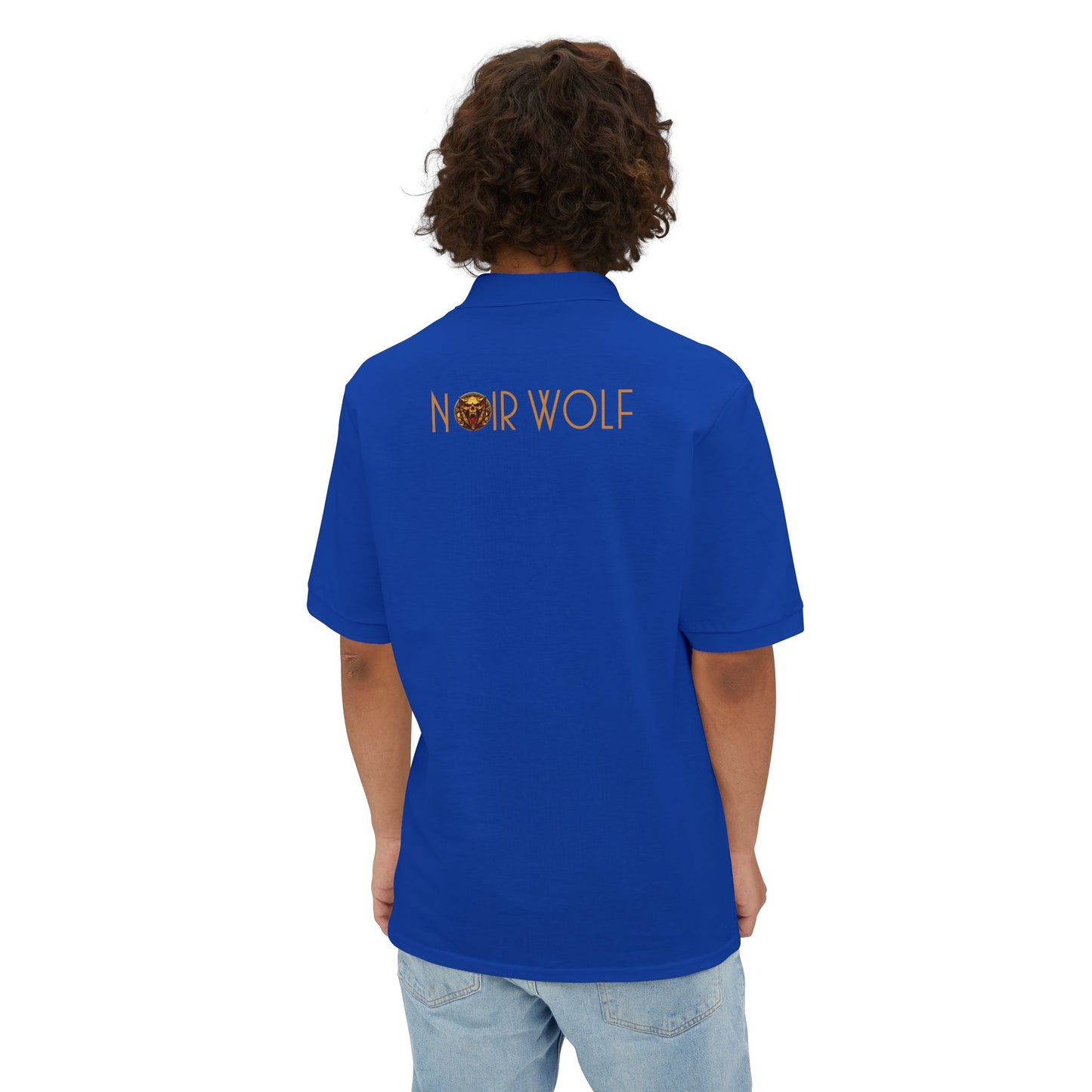 Men's Piqué Polo De Opulence by Noir Wolf the style of grace