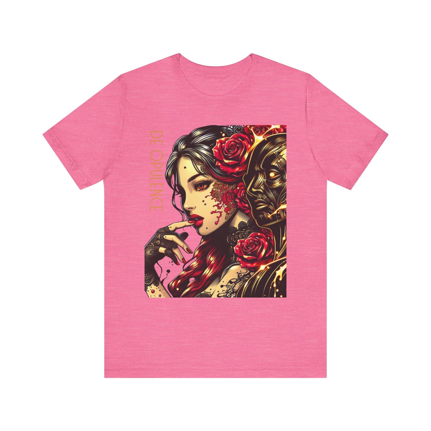 Unisex Jersey Short Sleeve Tee Heather Charity Pink