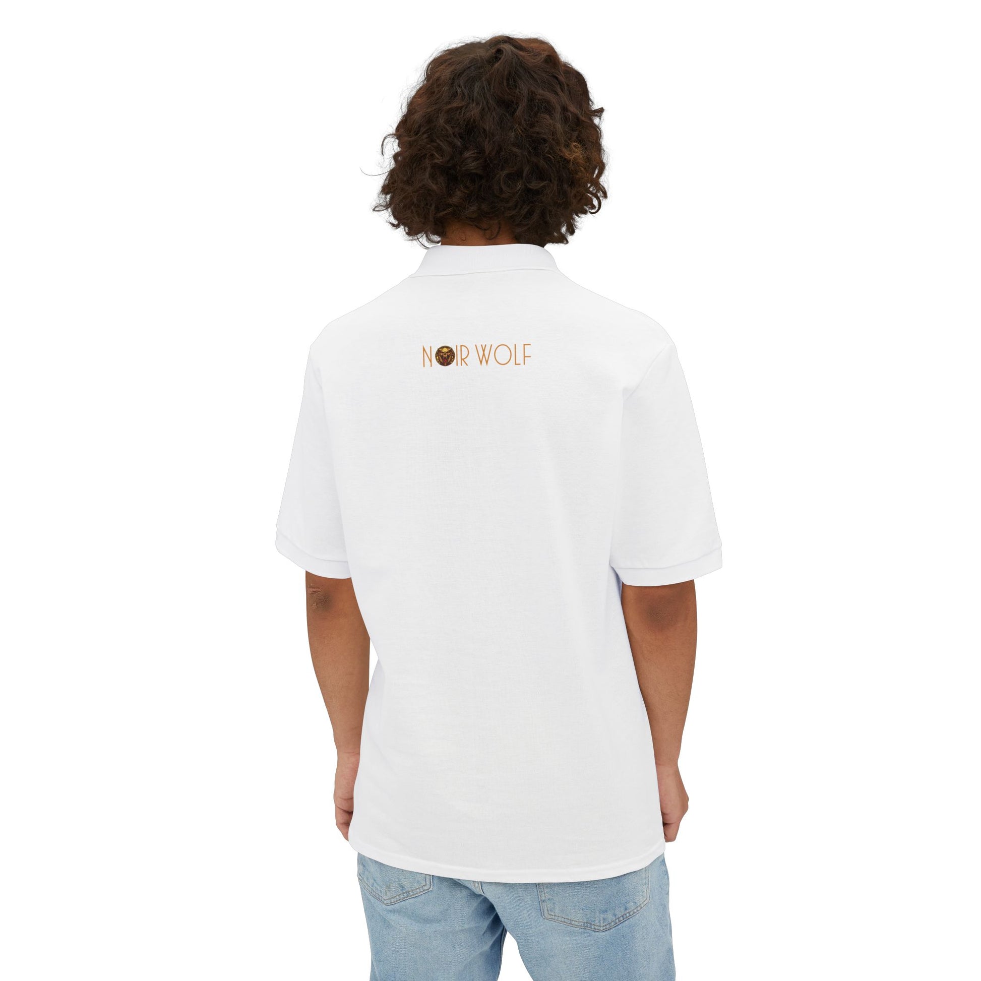 Men's Piqué Polo De Opulence by Noir Wolf the style of grace