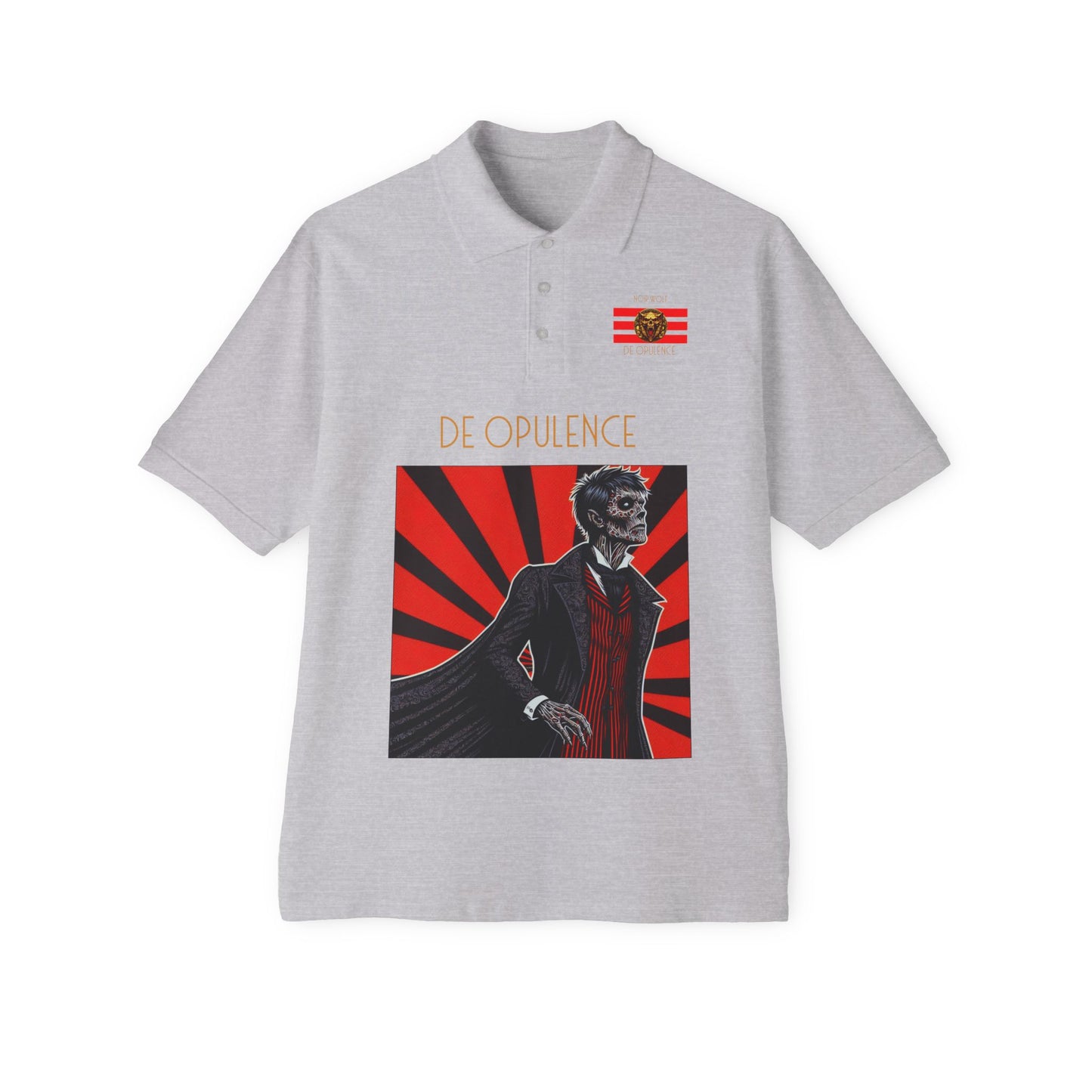 Men's Piqué Polo De Opulence by Noir wolf Athletic Heather