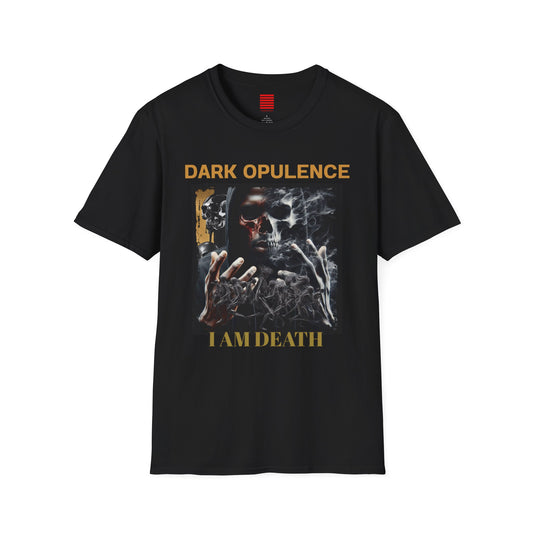 Gothic Graphic Tee for Dark Aesthetic Fans, Skull Art Shirt, Unisex Softstyle T-Shirt, Halloween Apparel, Edgy Casual Wear, Unique Gift Idea