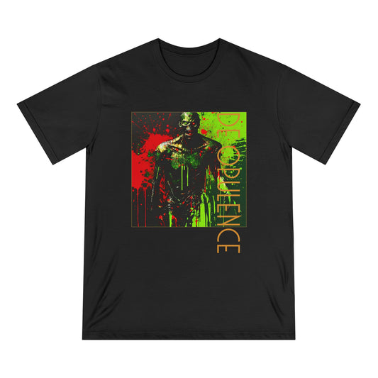 Unisex Organic Horror Graphic T-Shirt - 'Deadly Obedience' & 'Noir Wolf' Design